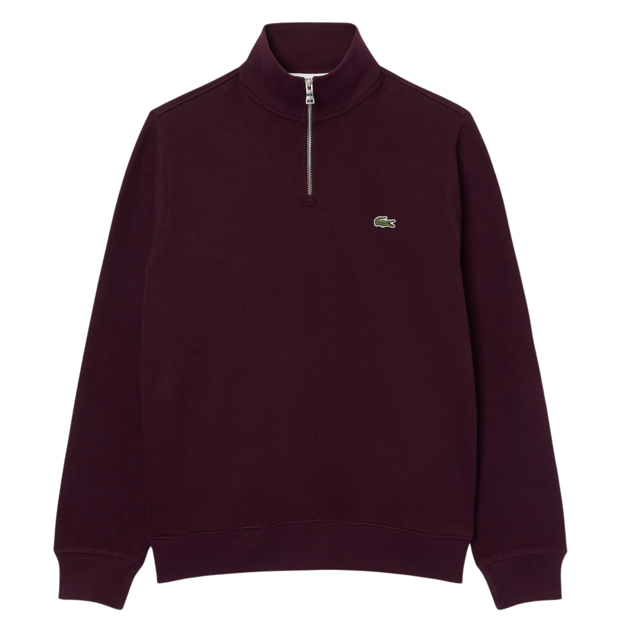 Mens Lacoste Oxblood Branded Half Zip Sweatshirt