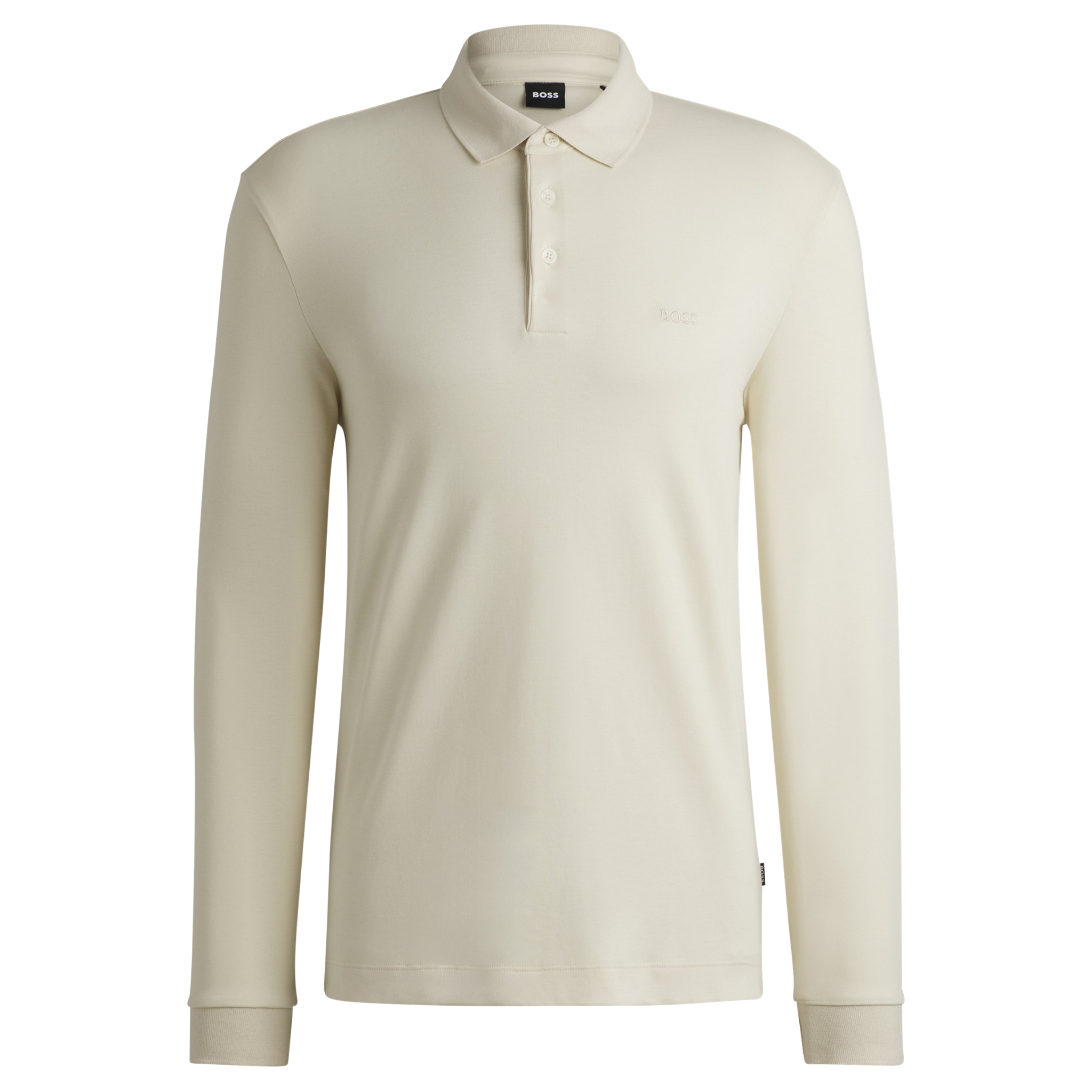 Mens BOSS Natural Pado 30 L/s Polo Shirt