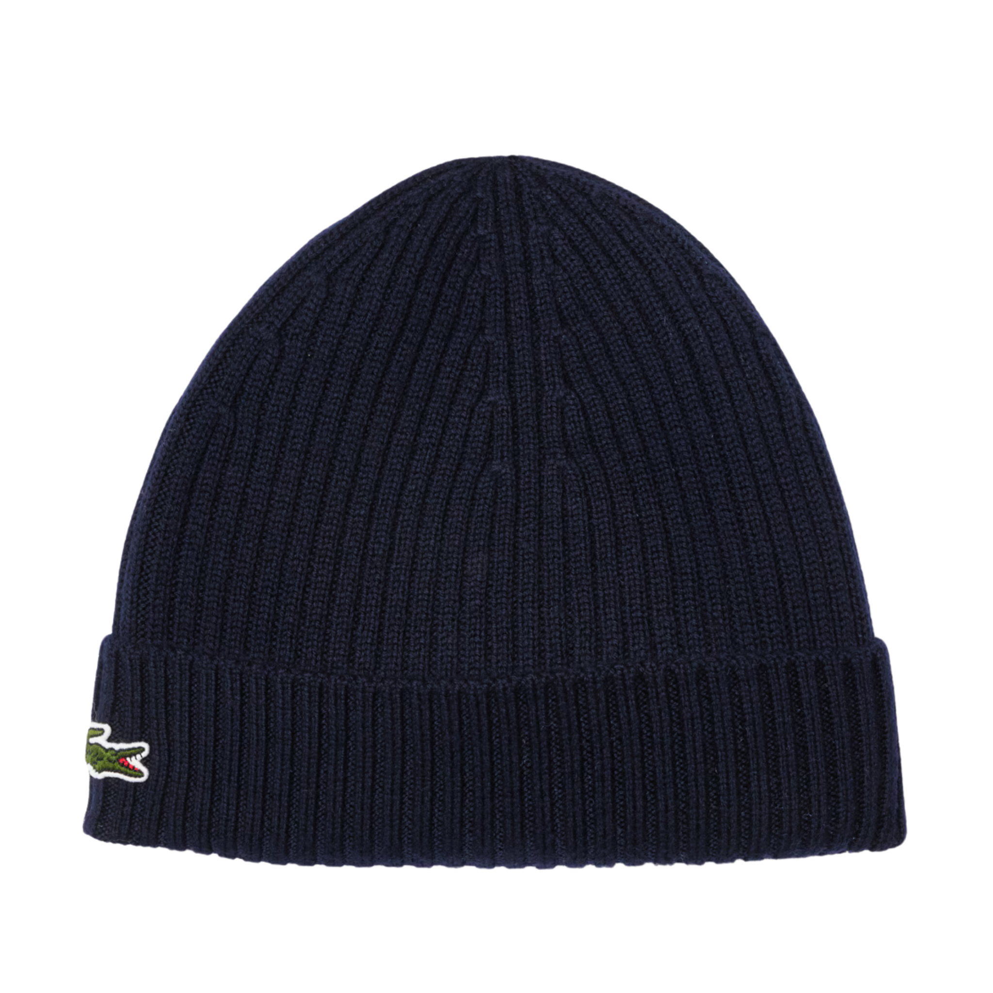 Mens Lacoste Navy Knitted Beanie Hat