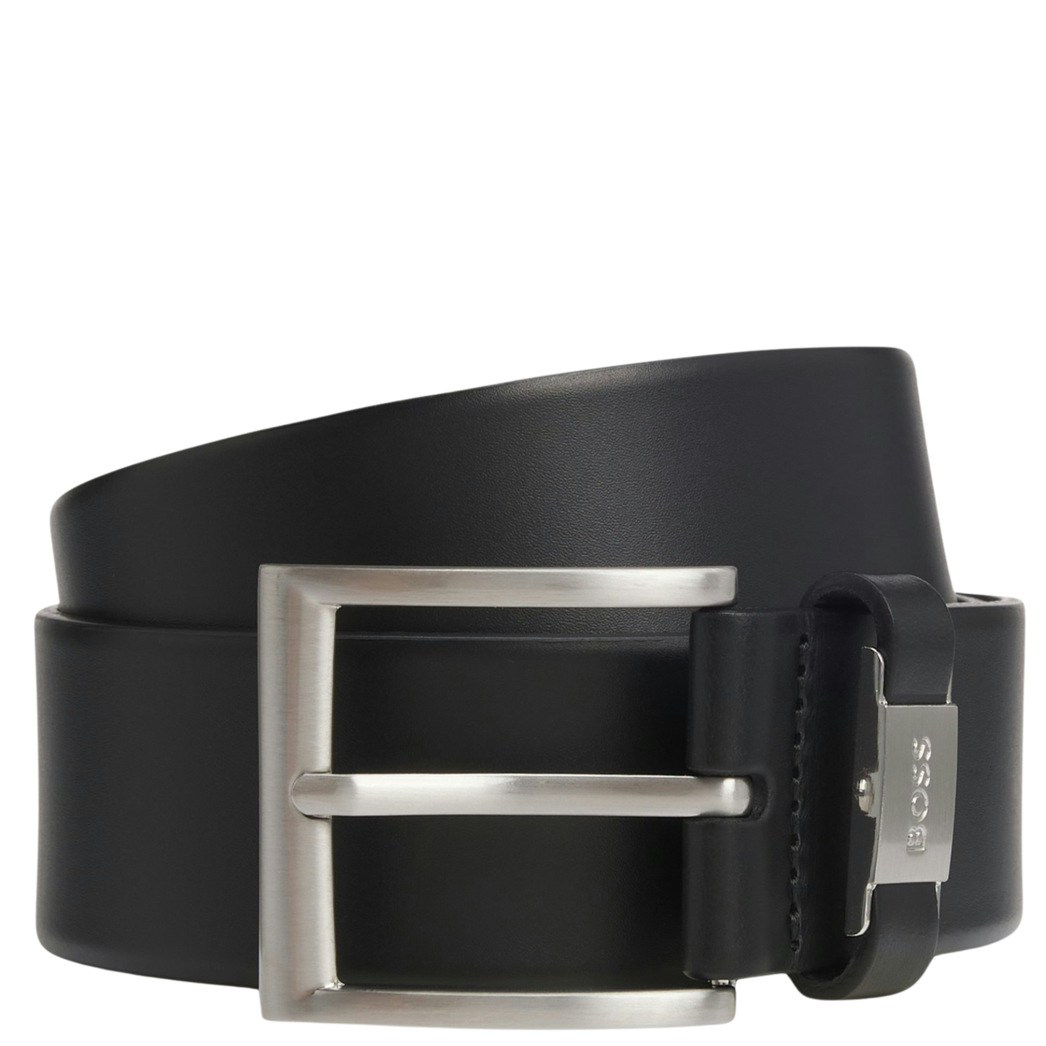 Mens BOSS Black Connio Leather Belt