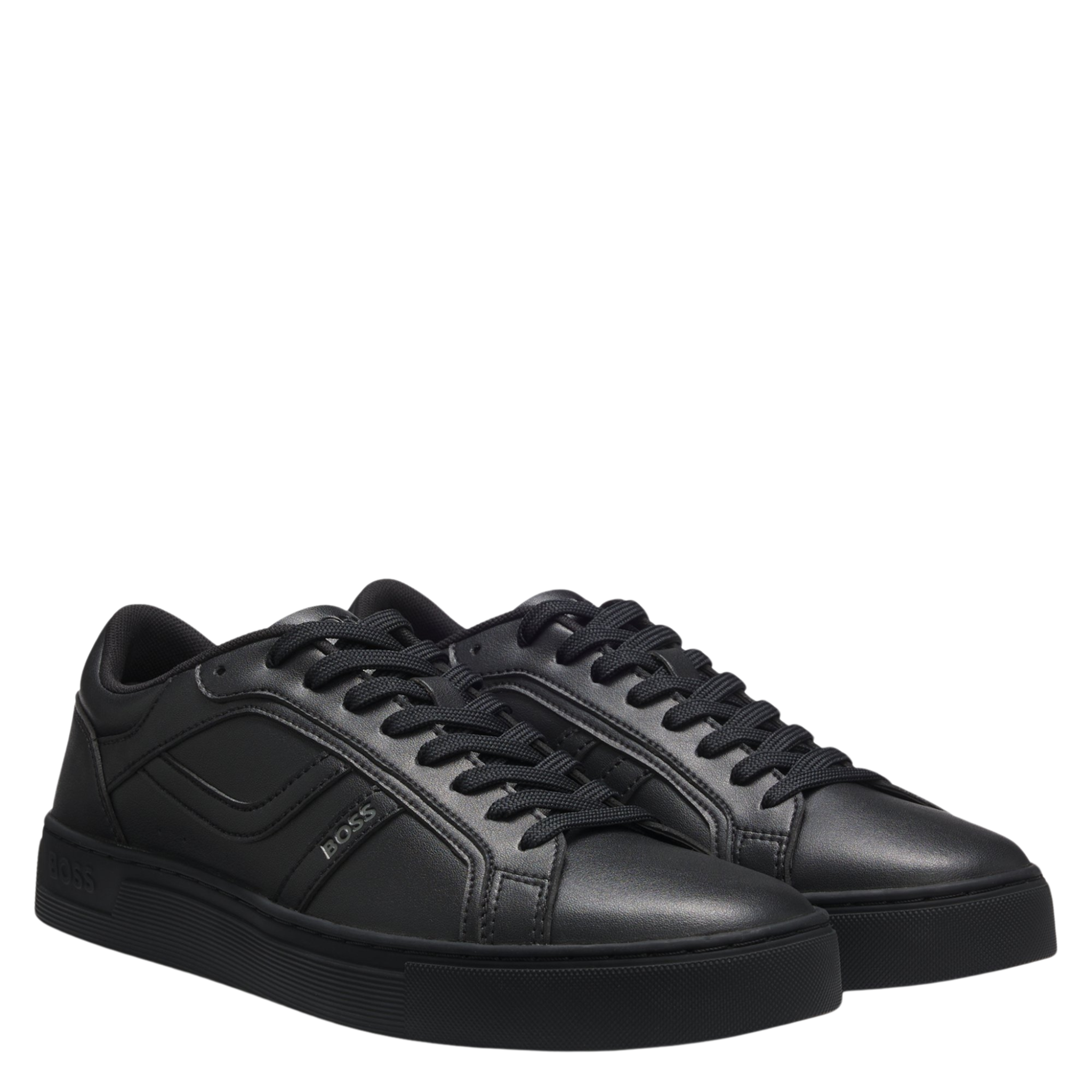 Mens BOSS Black Rhys_Tenn_pu Trainers