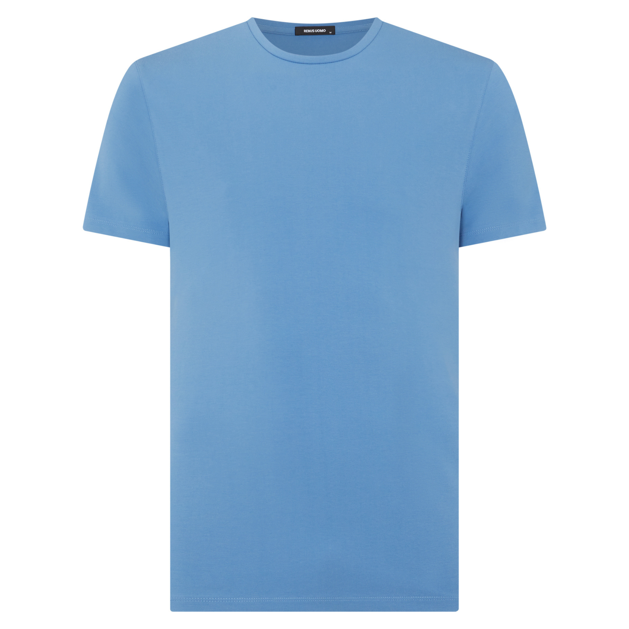 Mens Remus Uomo Blue Cotton Stretch S/s T Shirt