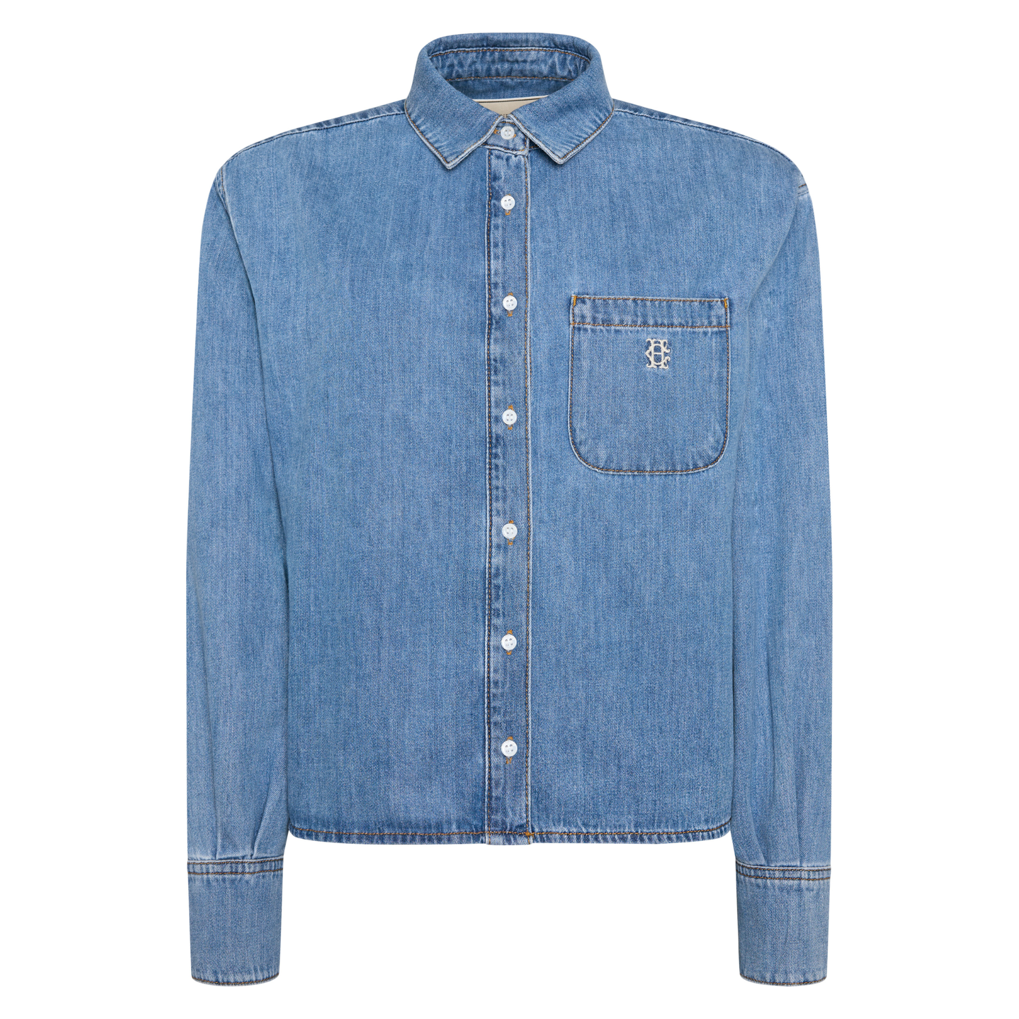 Womens Holland Cooper Mid Quartz Cropped Denim Shirt