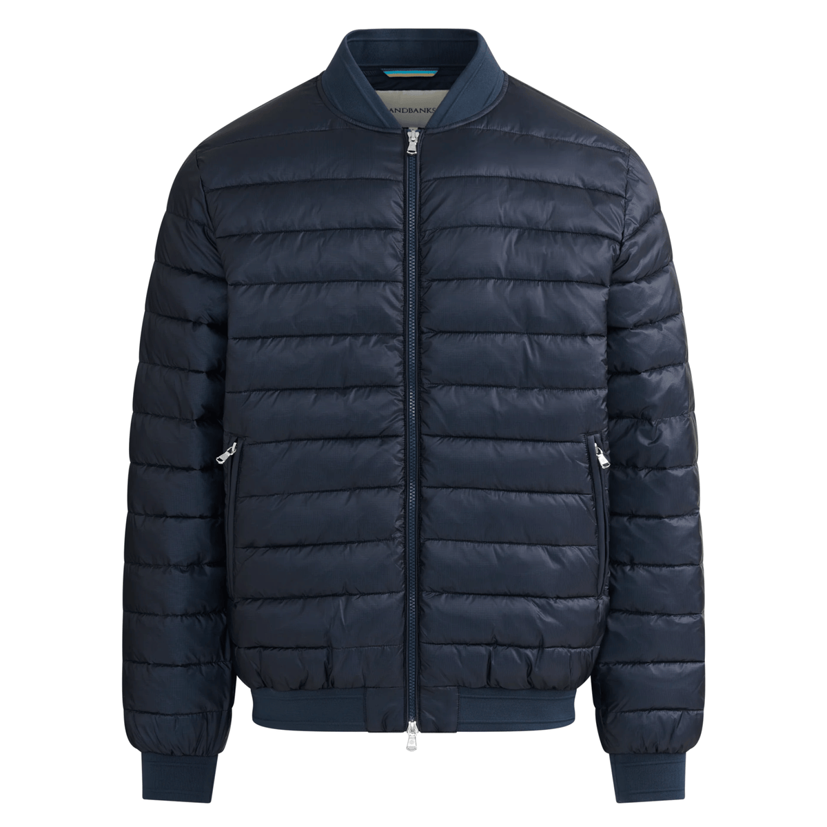 Mens Sandbanks Navy Baffled Bomber Jacket
