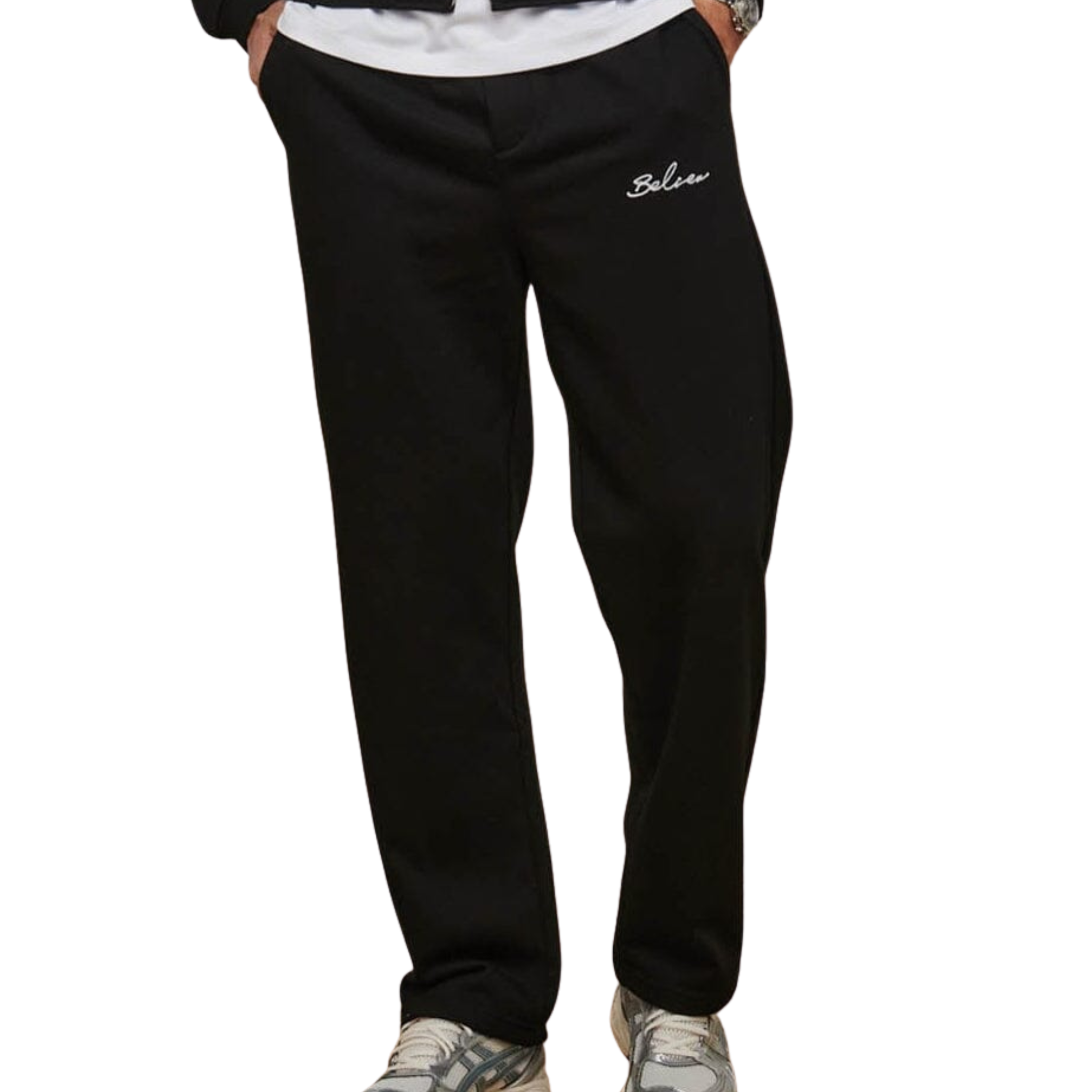 Mens Belier Black Logo Joggers