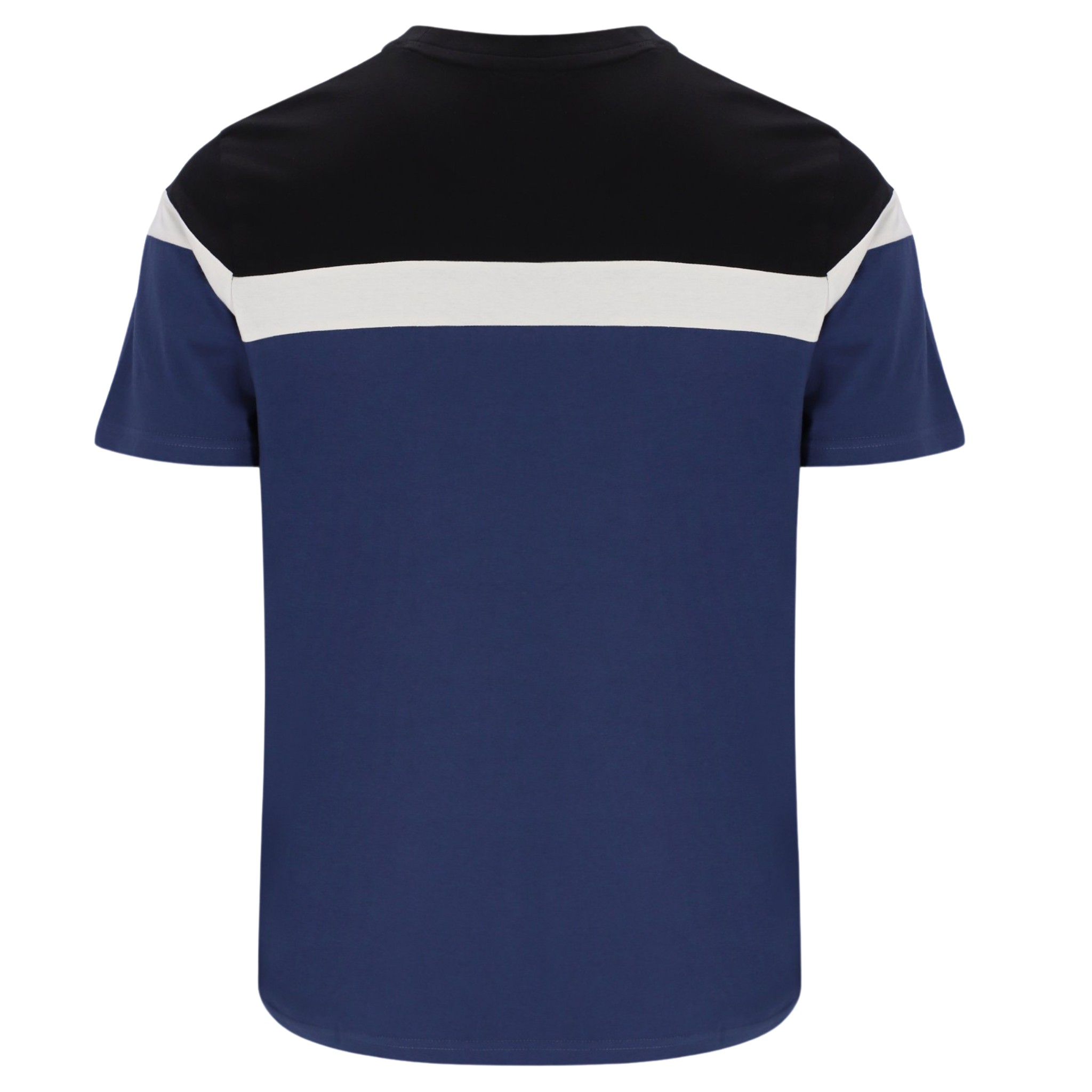 Mens Fila Navy/Black/Gardenia Aiden Cut & Sew S/s T Shirt