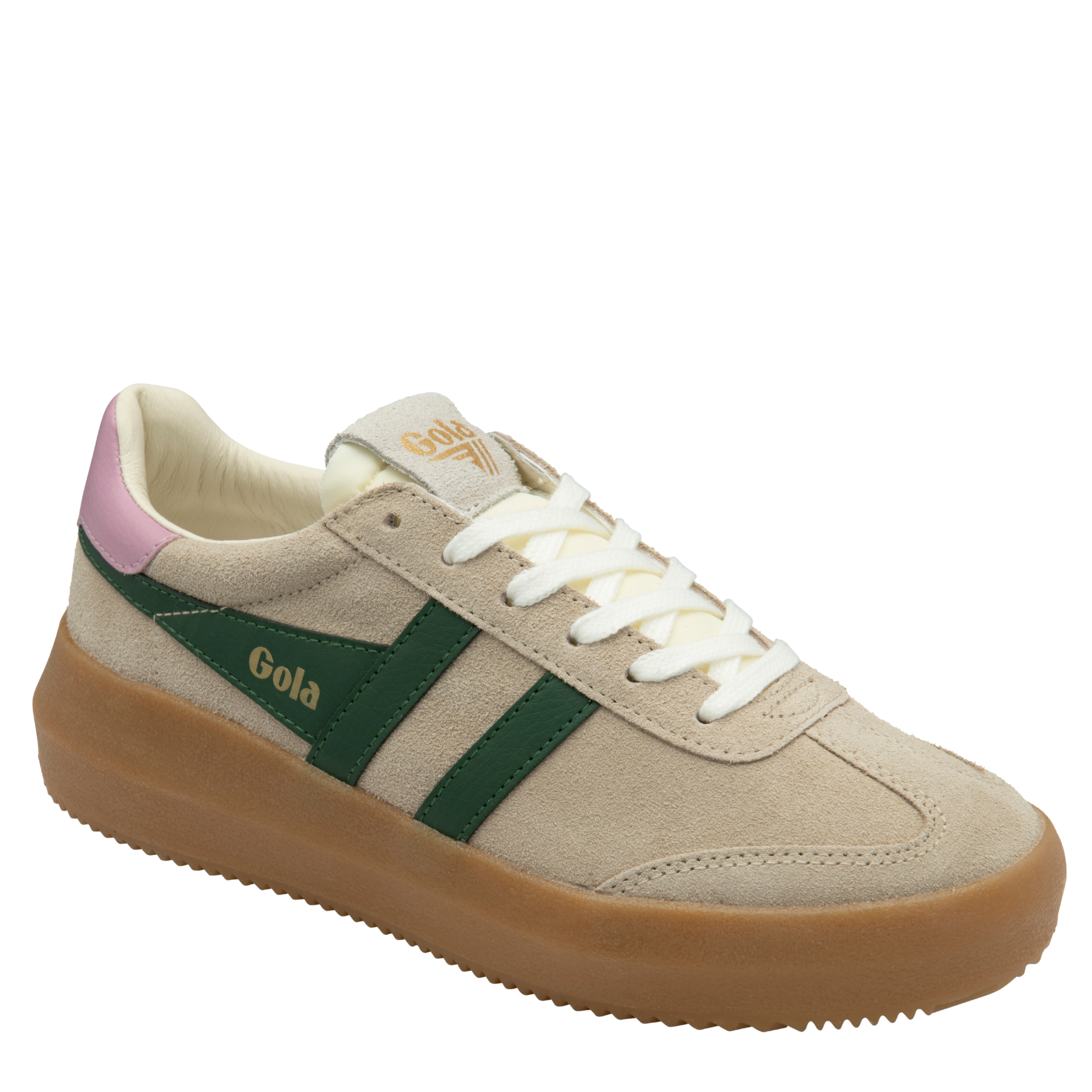 Womens Gola Bone/Evergreen/Candy/Gum Athena Trainers