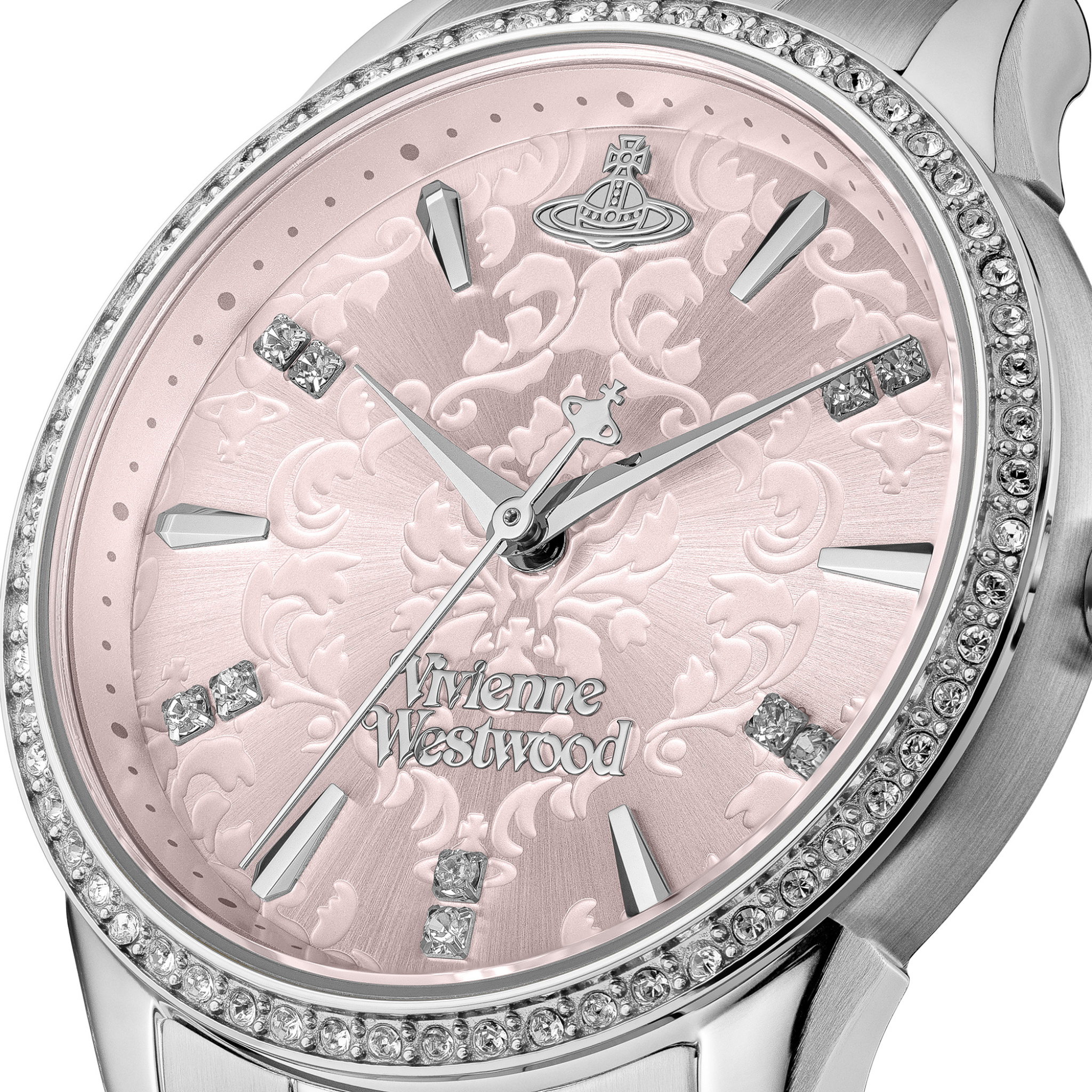 Womens Vivienne Westwood Silver/Pink Dial Little Wallace Watch