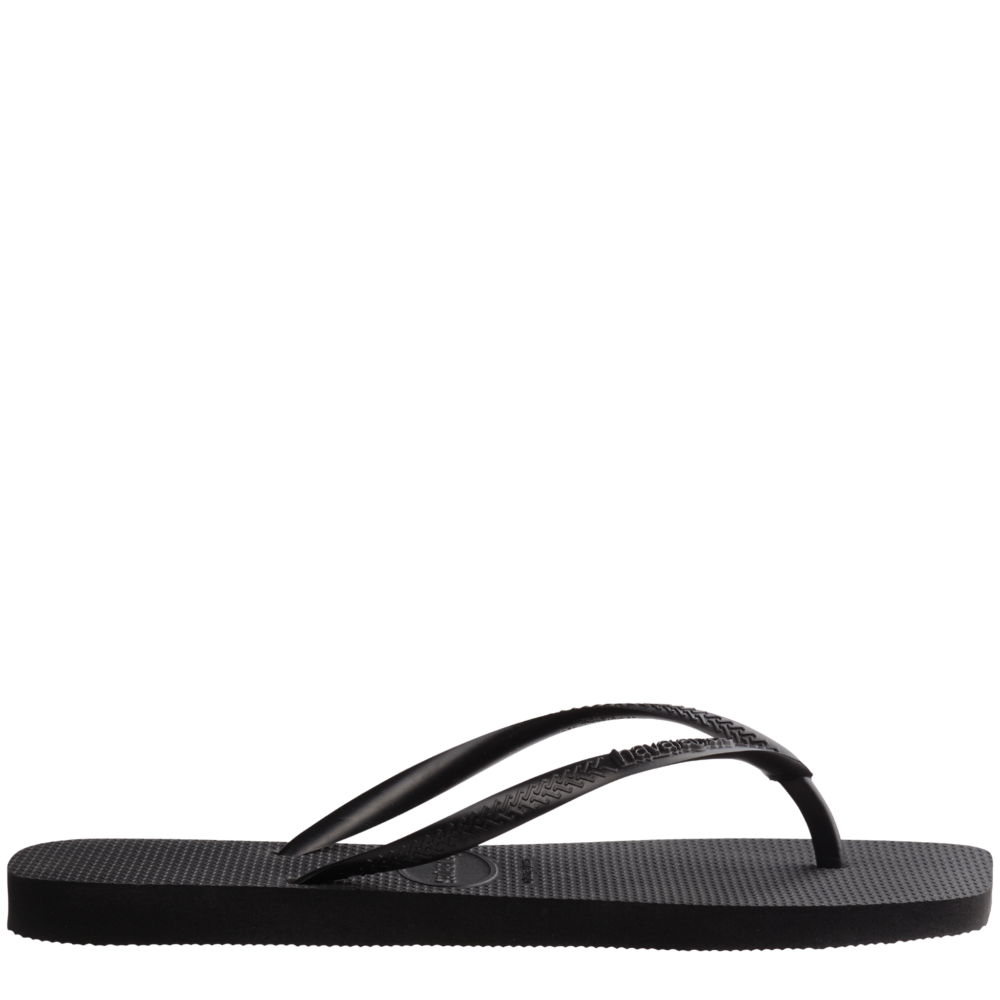Womens Havaianas Black Slim Square Flip Flops