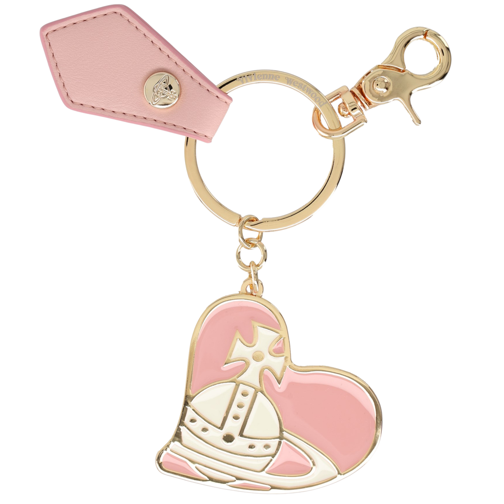 k*n様 Vivienne Westwood HEART AND FLOWERS Vivienne Westwood Pink/Gold Orb Heart Keyring | Hurleys