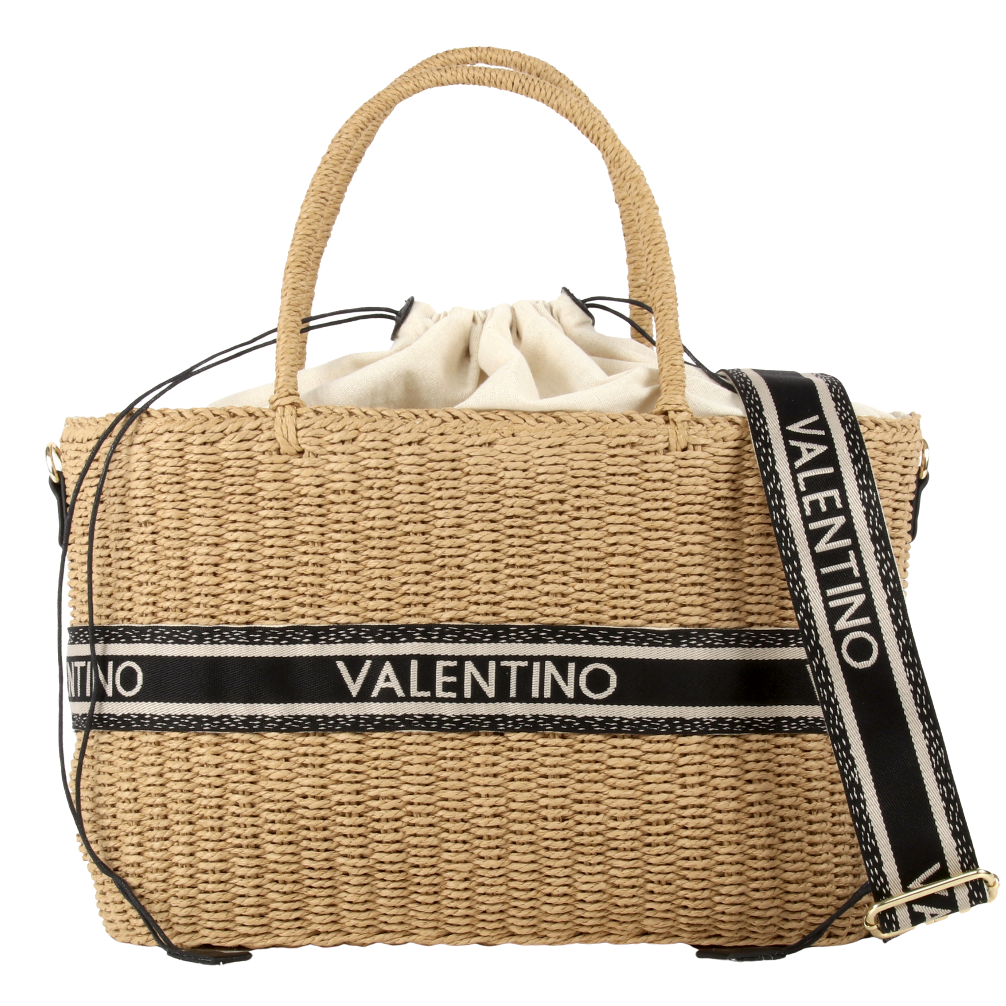 Womens Valentino Natural/Black Boho Tote Bag