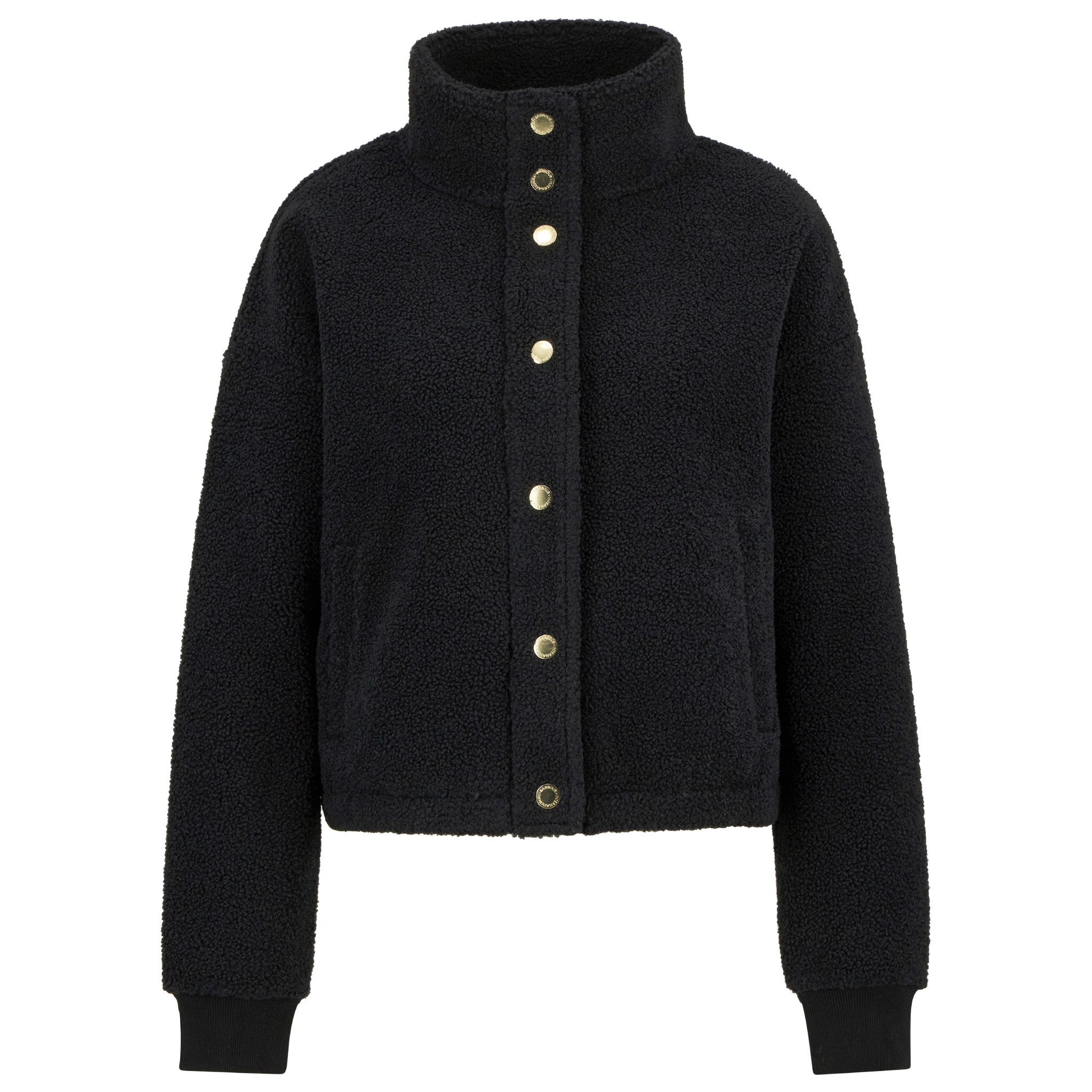 Womens Barbour International Black Chloe Fleece Jacket