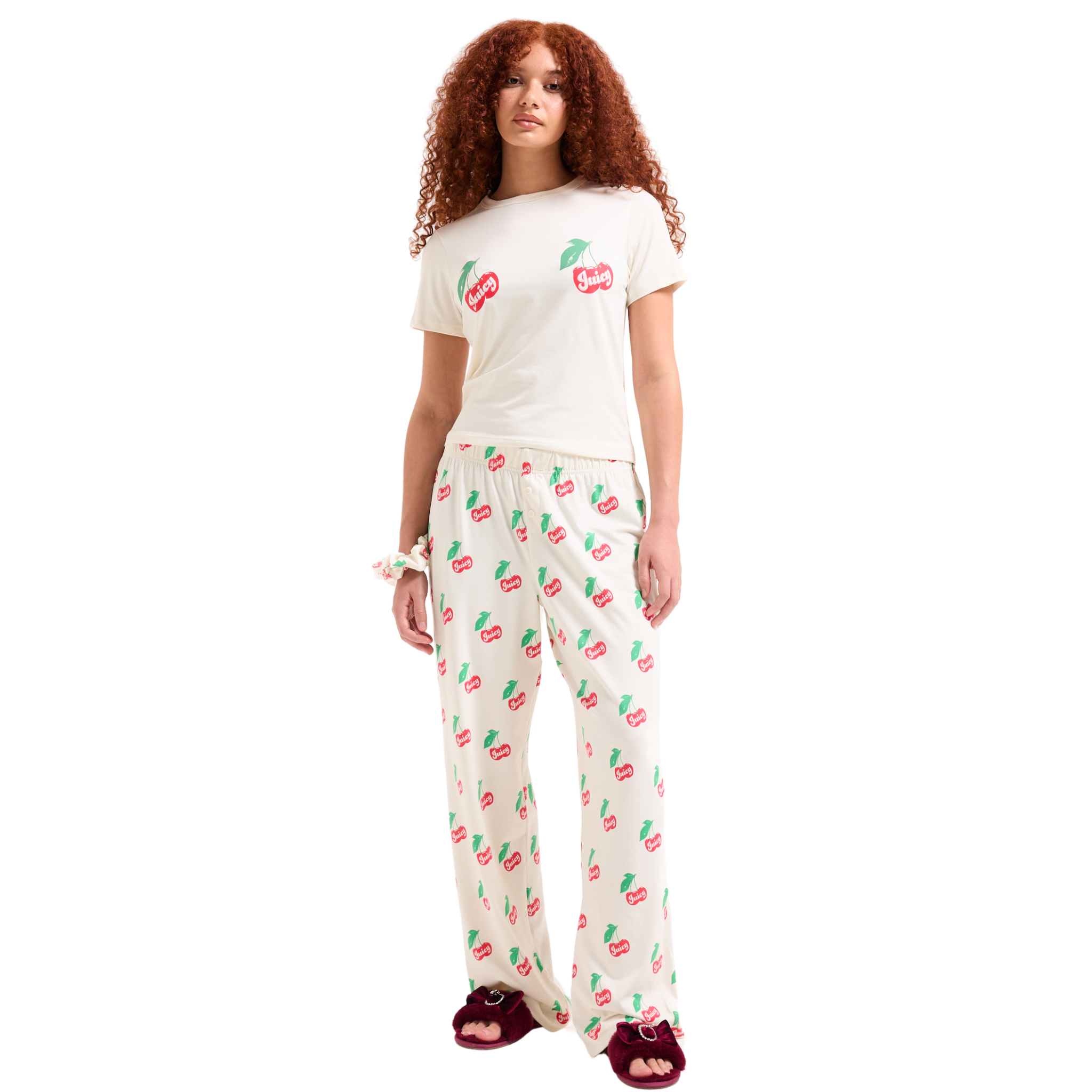 Womens Juicy Couture Sugar Swizzle Cherry S/s Pyjama Set