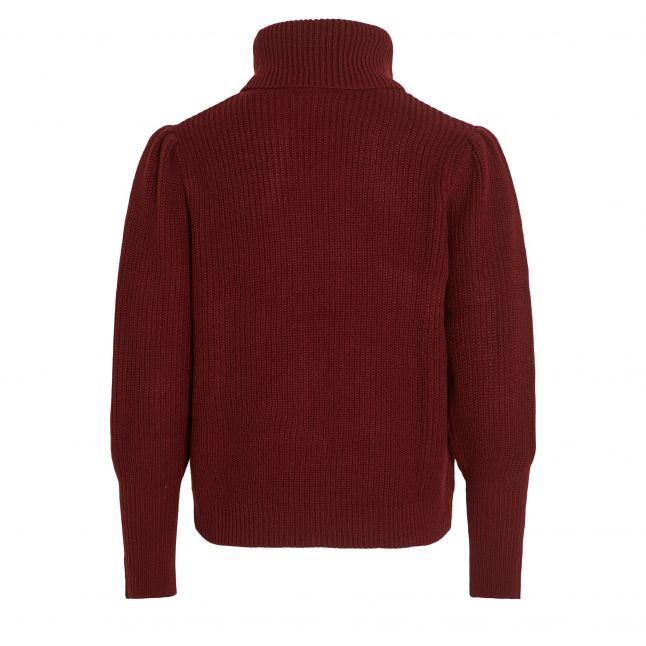 Womens Vila Cabernet Vilou Rollneck Knit