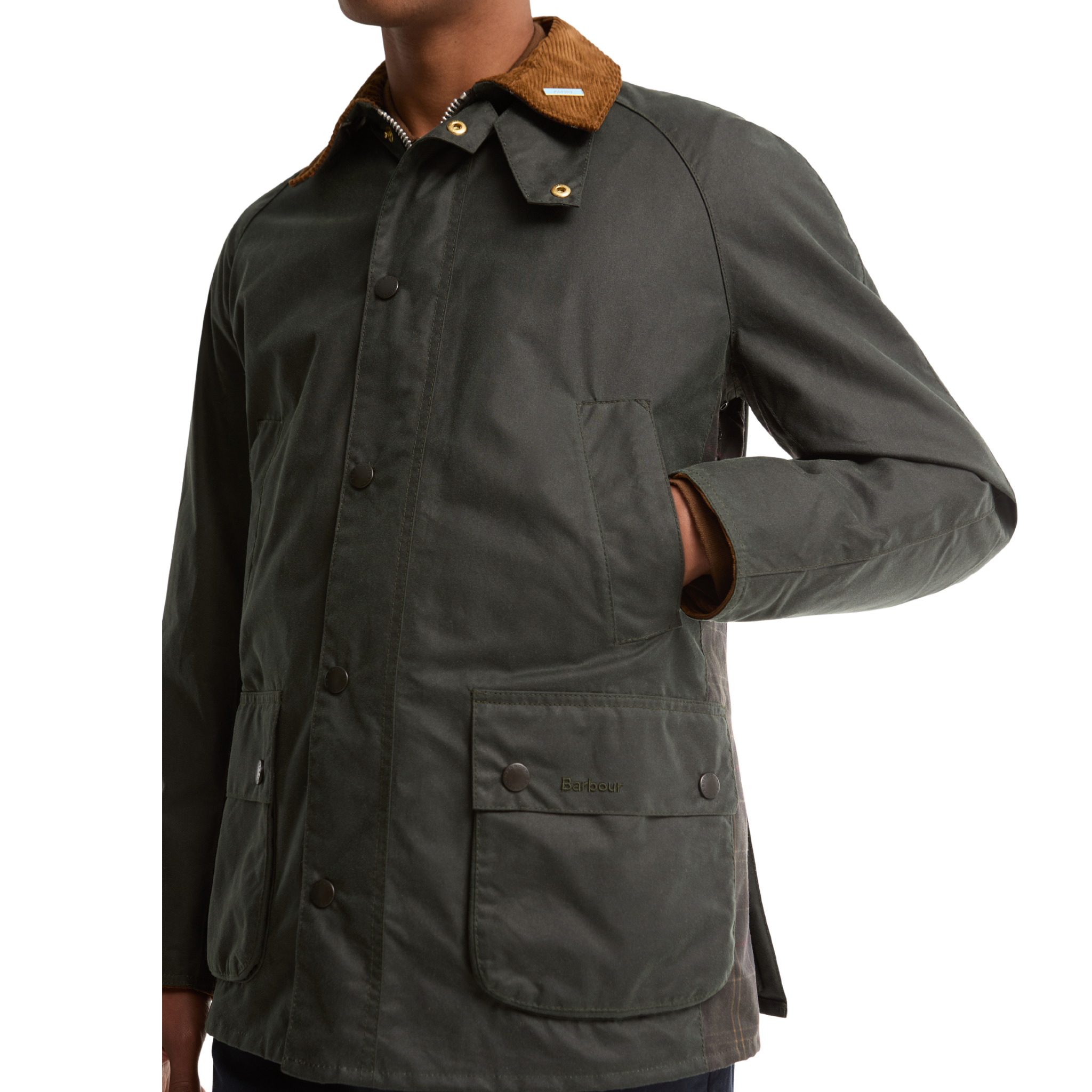 Mens Barbour Sage Icons Ashby Wax Jacket