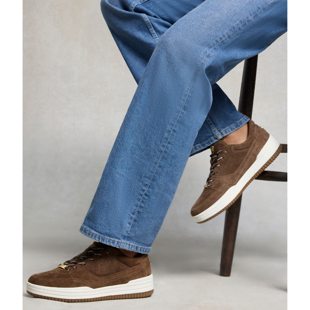 Womens Holland Cooper Chocolate Retro Trainers