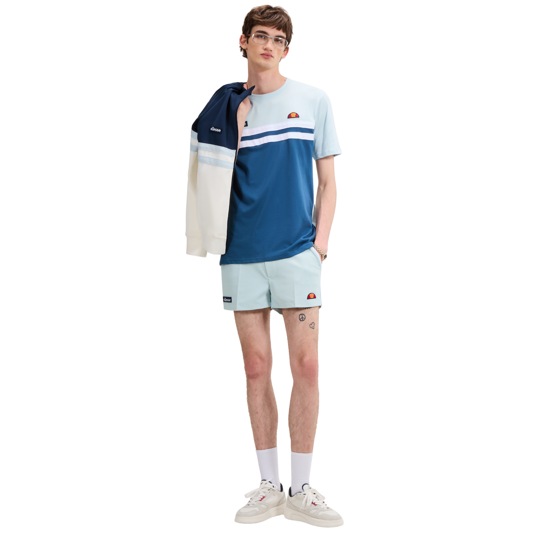 Mens Ellesse Blue/Light Blue Venire S/s T Shirt