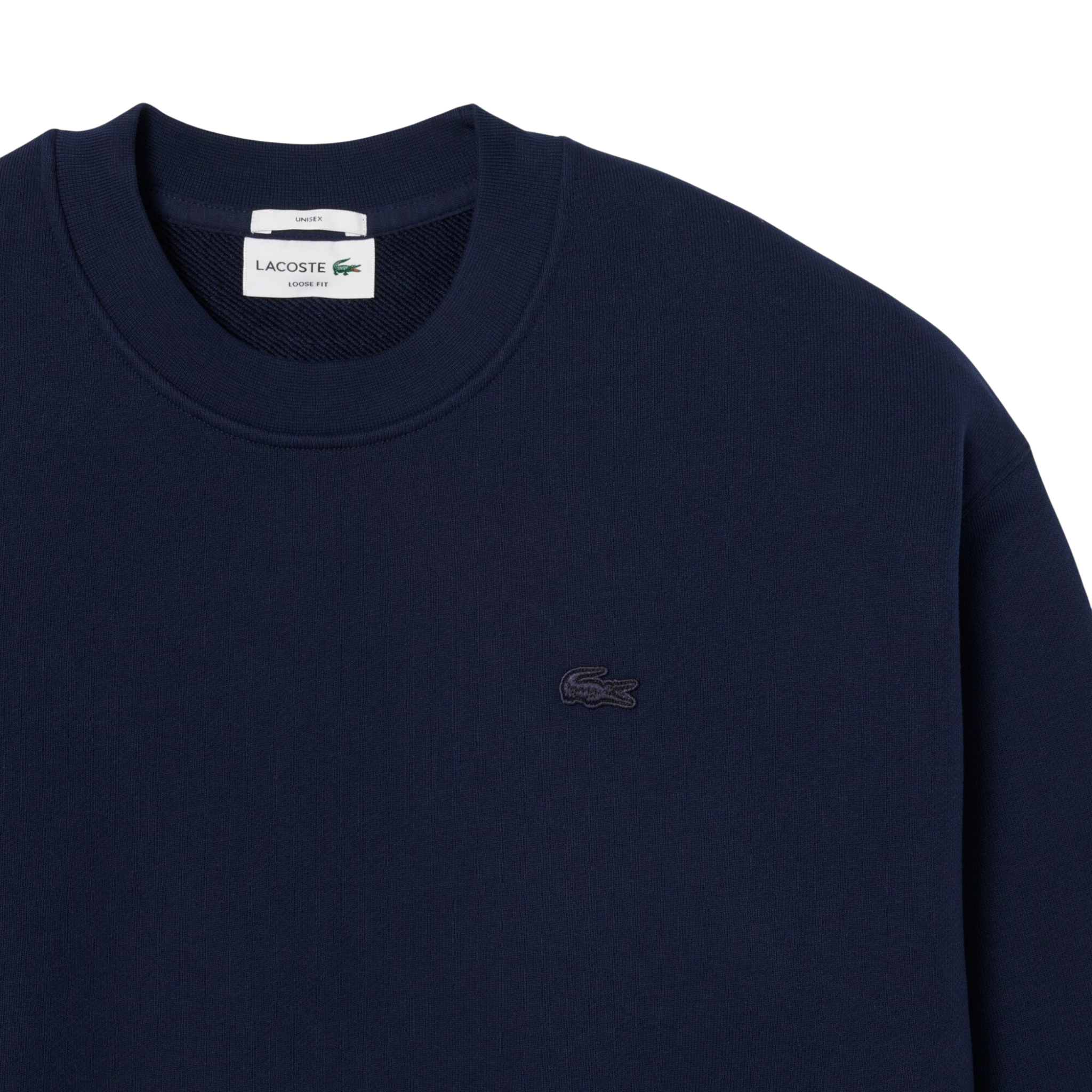 Mens Lacoste Navy Loose Fit Heavy Fleece Sweatshirt