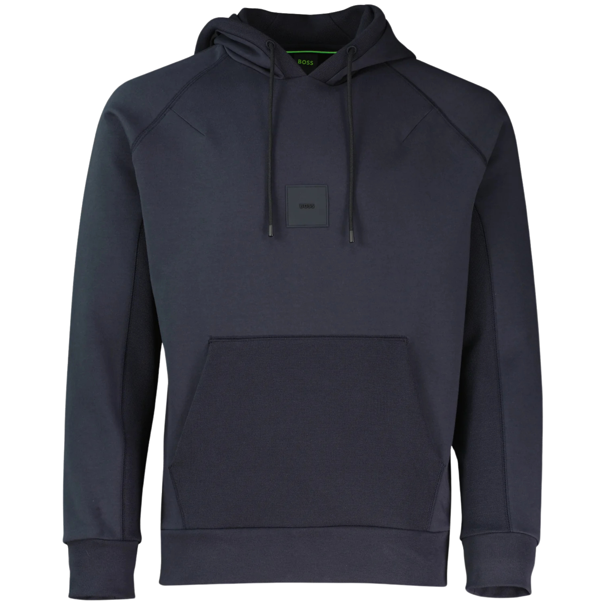 Mens BOSS Dark Blue Soody Rib Hoodie