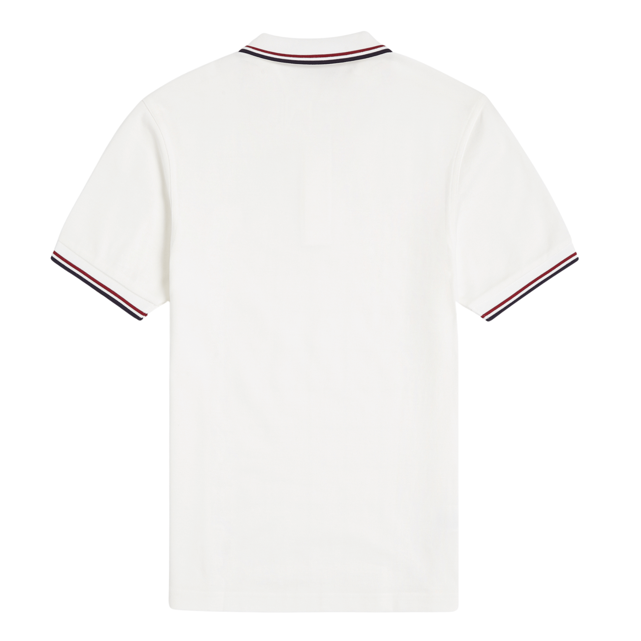 Mens Fred Perry Snow White/Red/Navy Twin Tipped S/s Polo