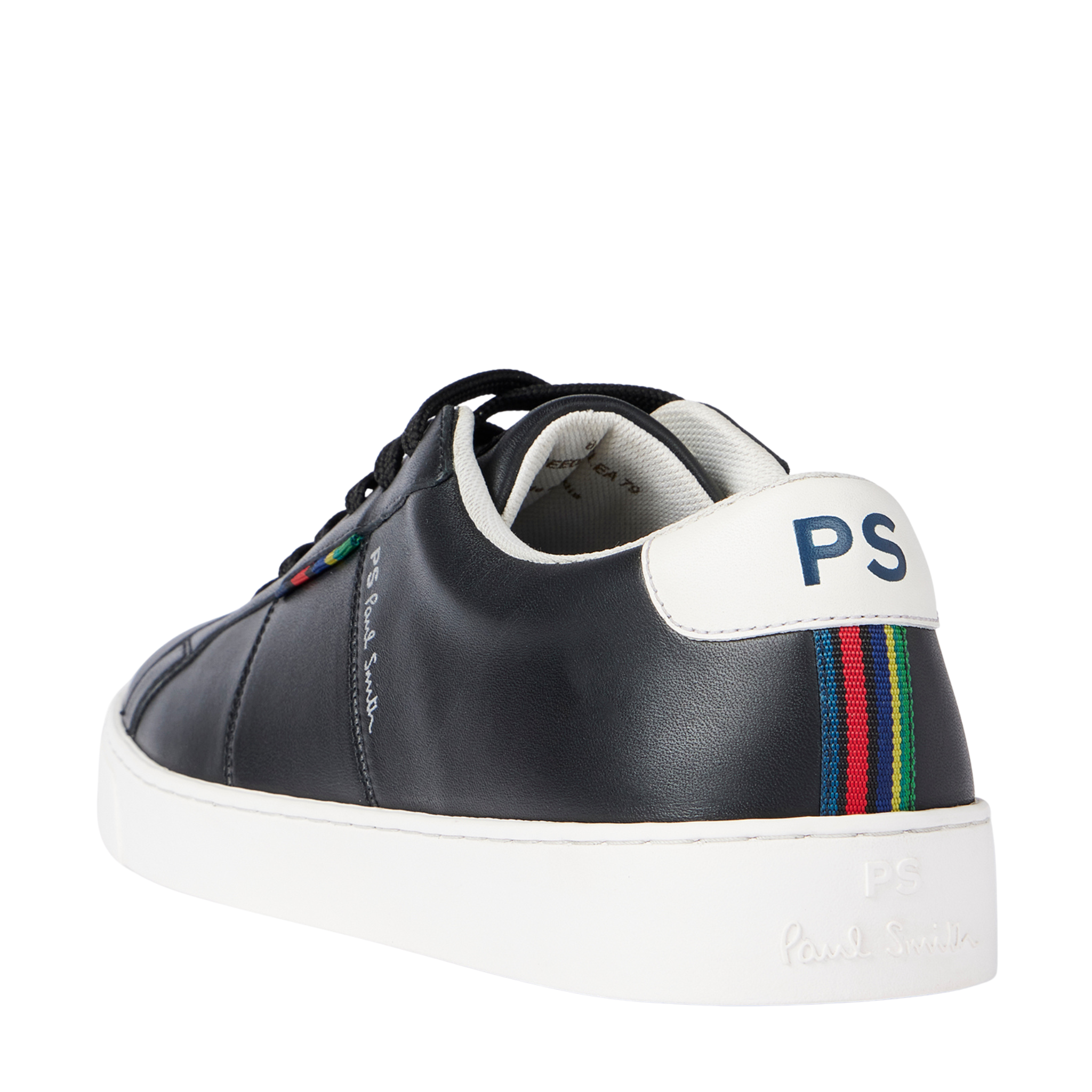 Mens Paul Smith Black Beech Leather Trainers