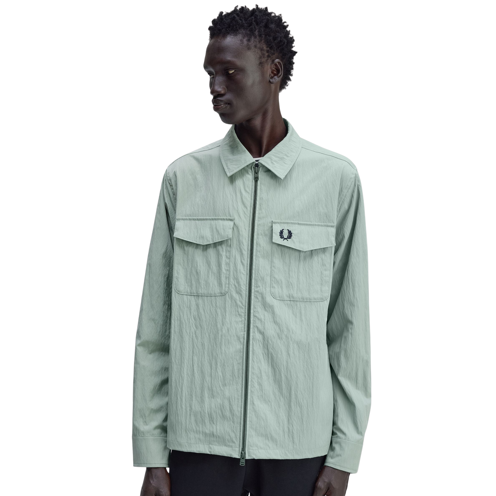 Mens Fred Perry Bayleaf Zip Through Overshirt