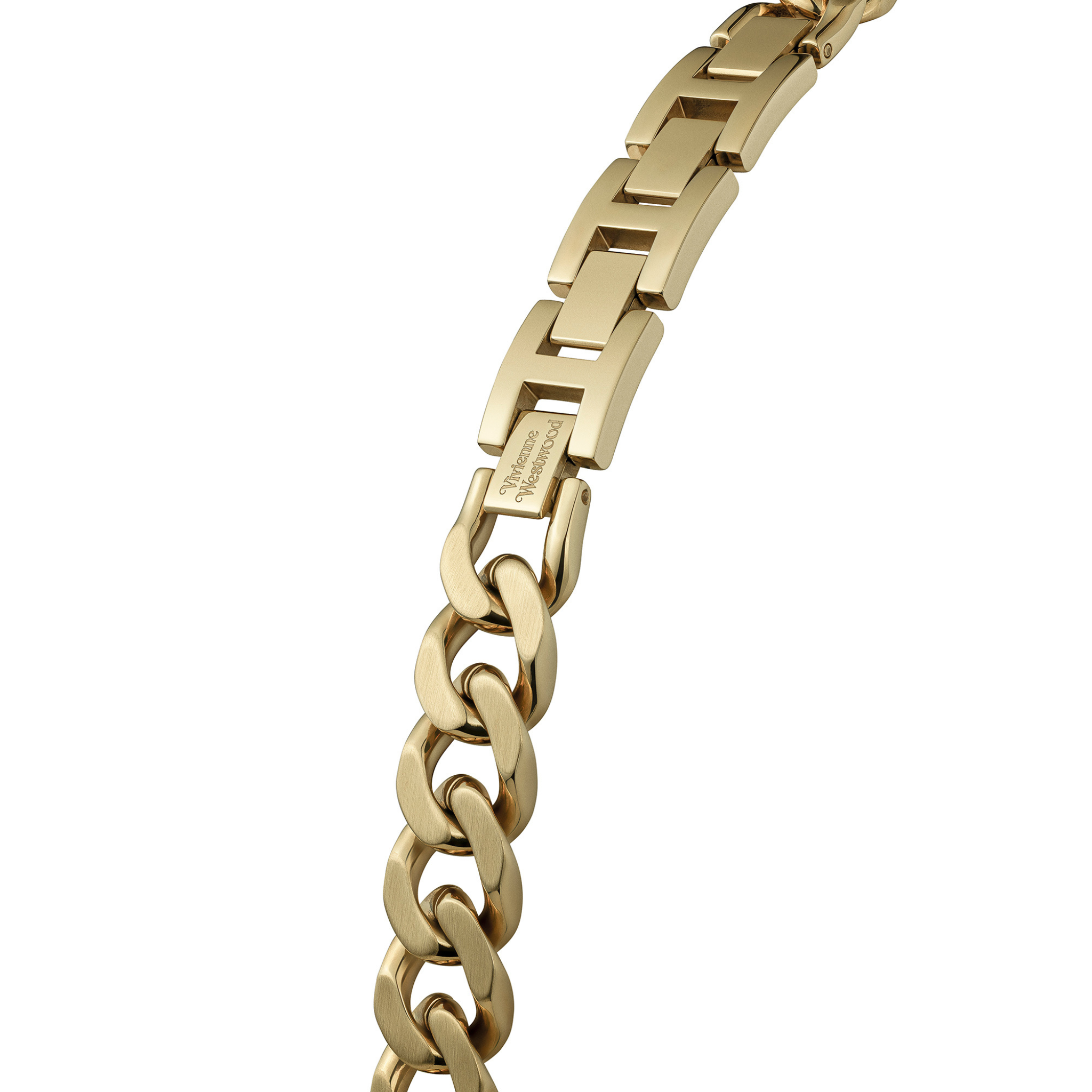 Womens Vivienne Westwood Gold Orb Button Bracelet Watch