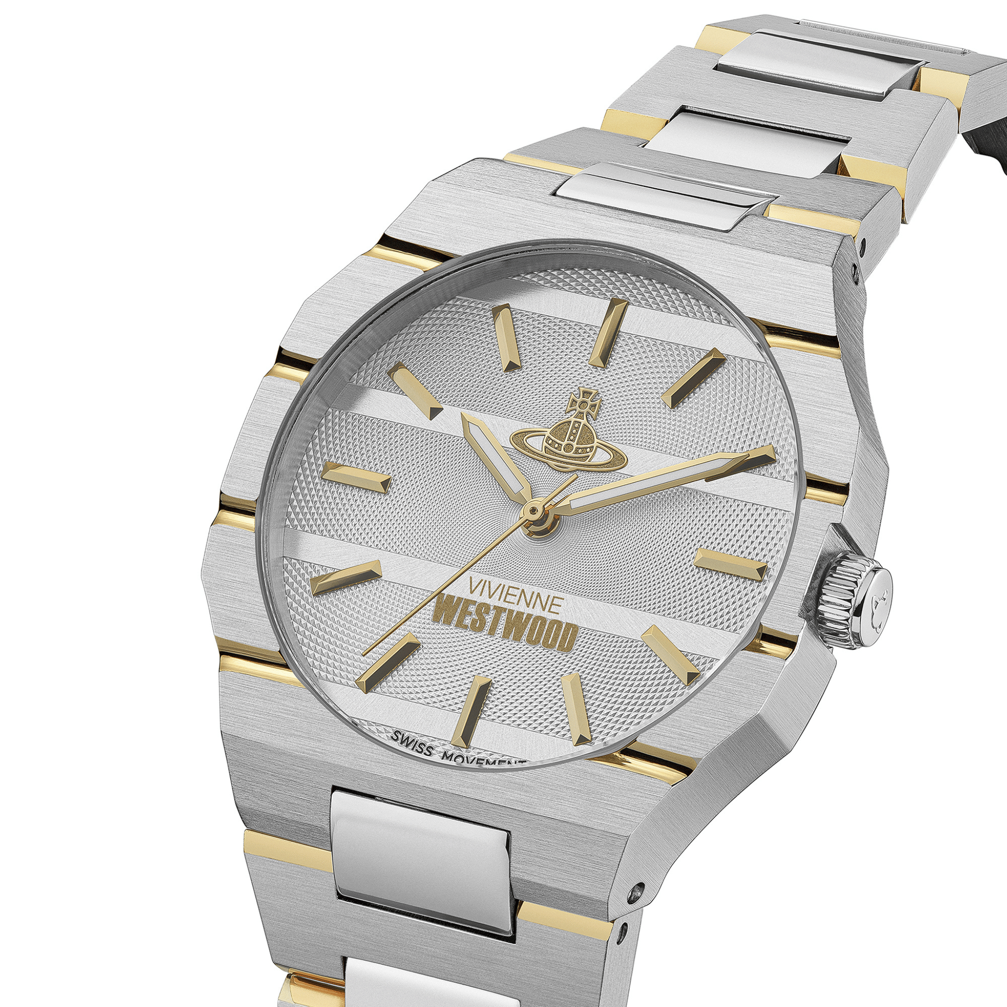 Mens Vivienne Westwood Silver The Bank Bracelet Watch
