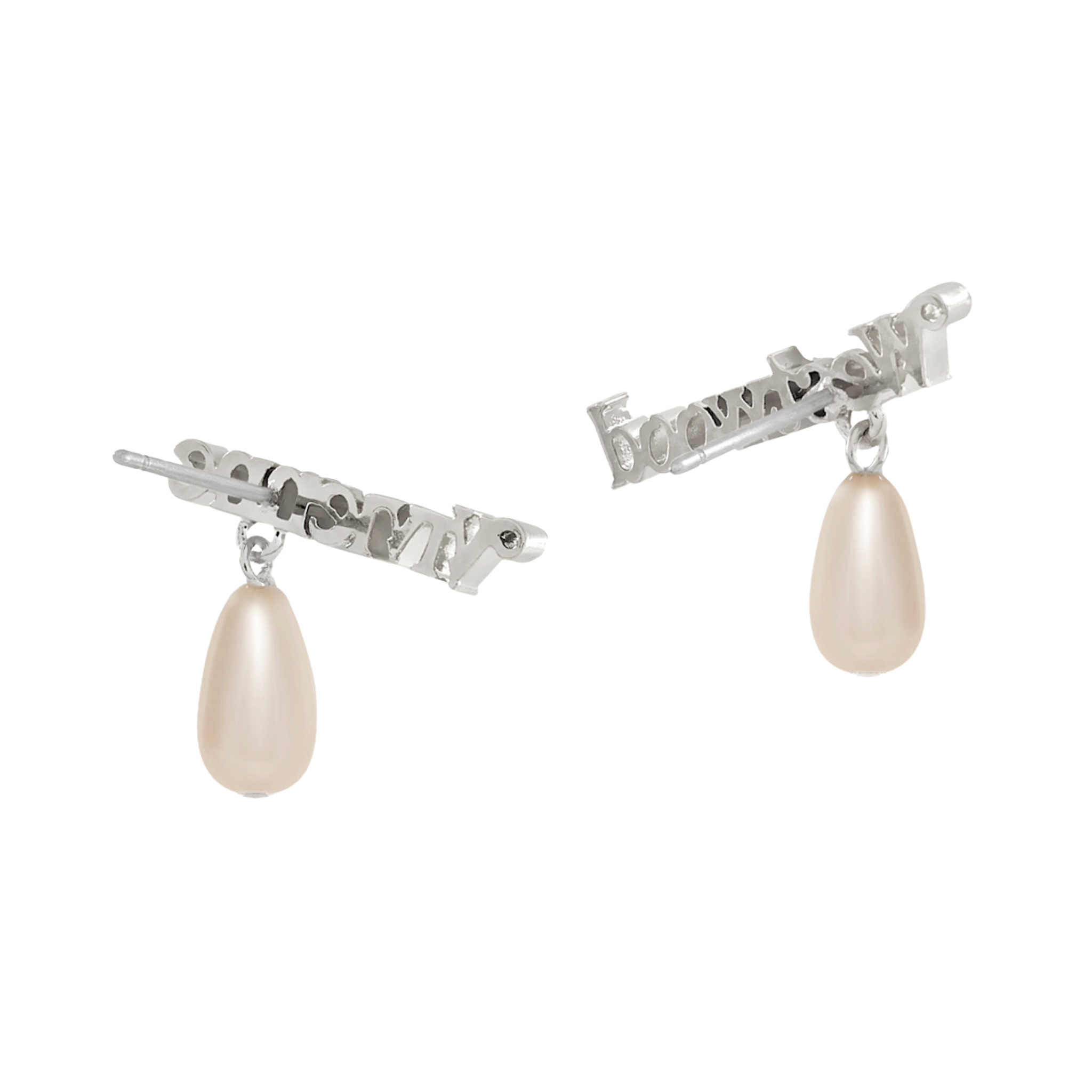 Vivienne Westwood Platinum/Cream Amelia Pearl Drop Earrings