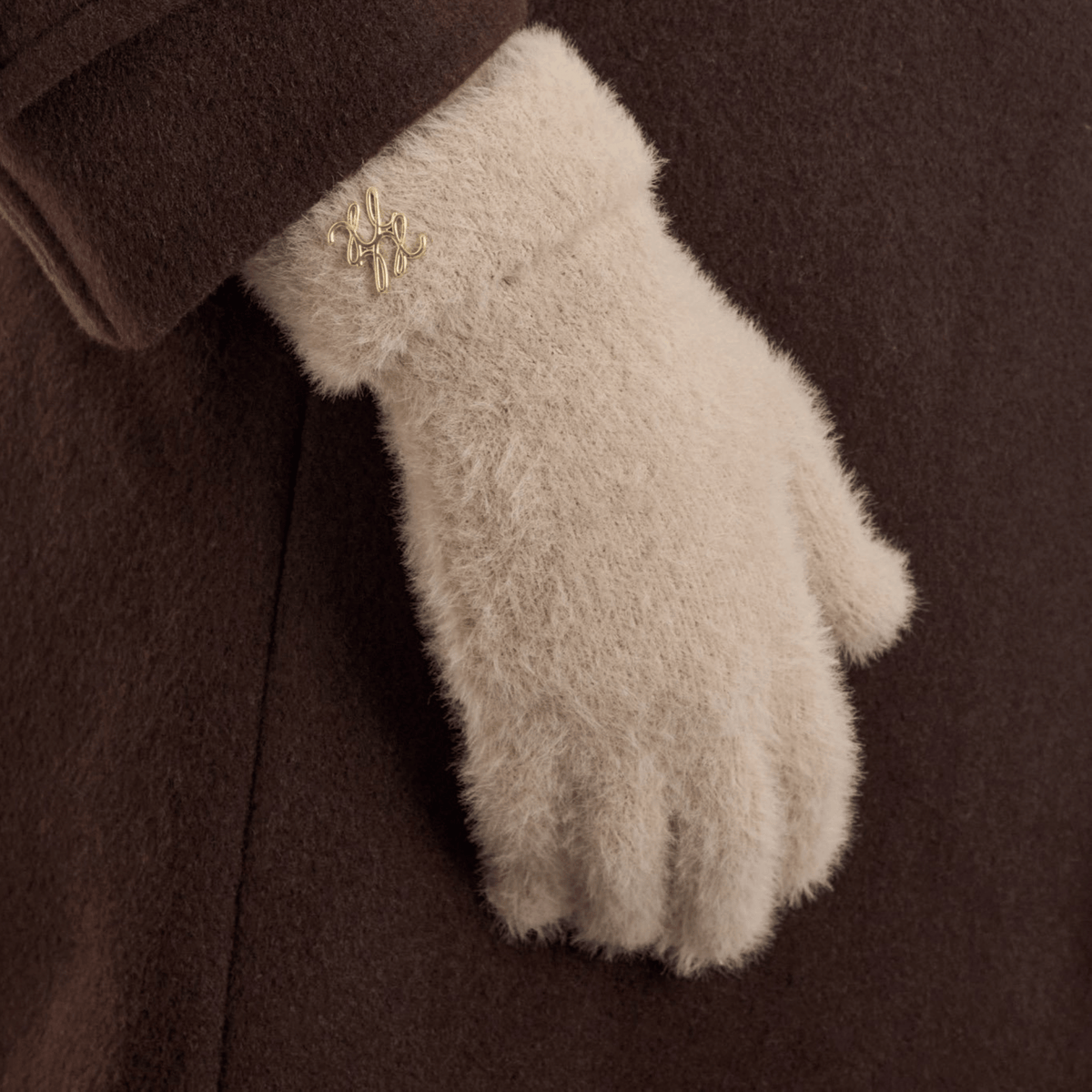 Womens Katie Loxton Taupe Boxed Soft Knit Gloves
