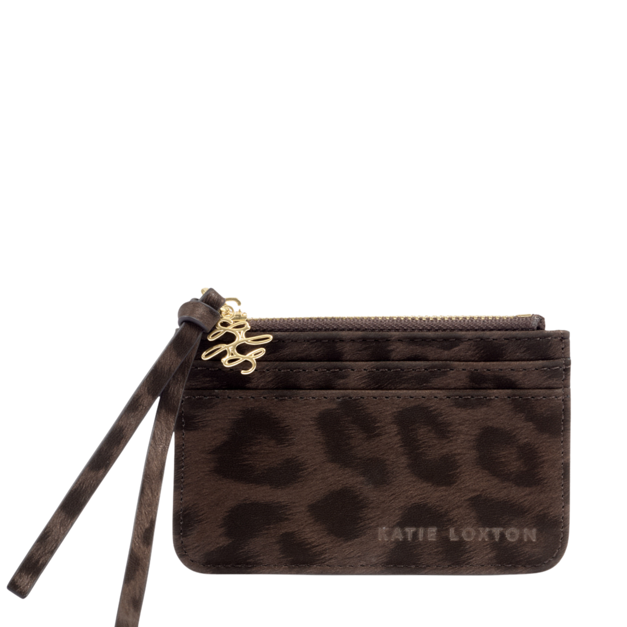 Womens Katie Loxton Chocolate Leopard Gift Boxed Cardholder