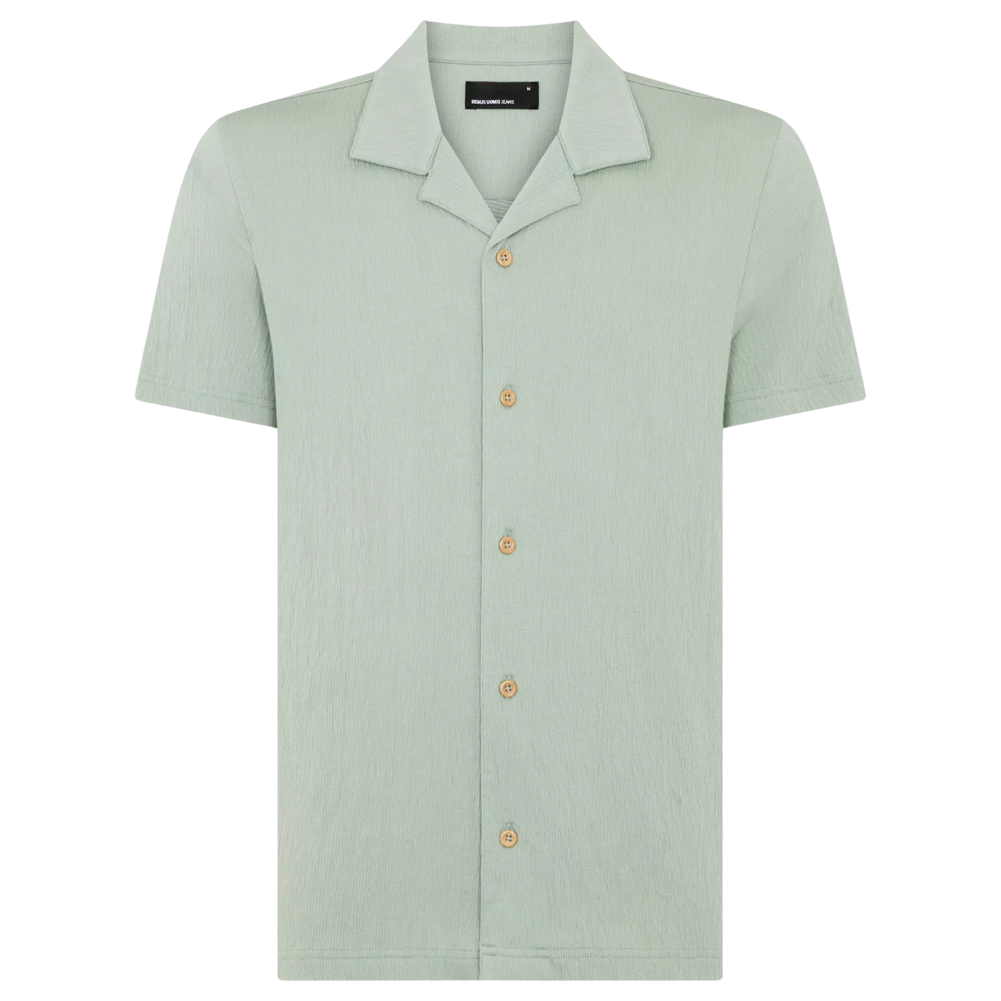 Mens Remus Uomo Iceberg Green Wrinkle Effect Jersey S/s Shirt