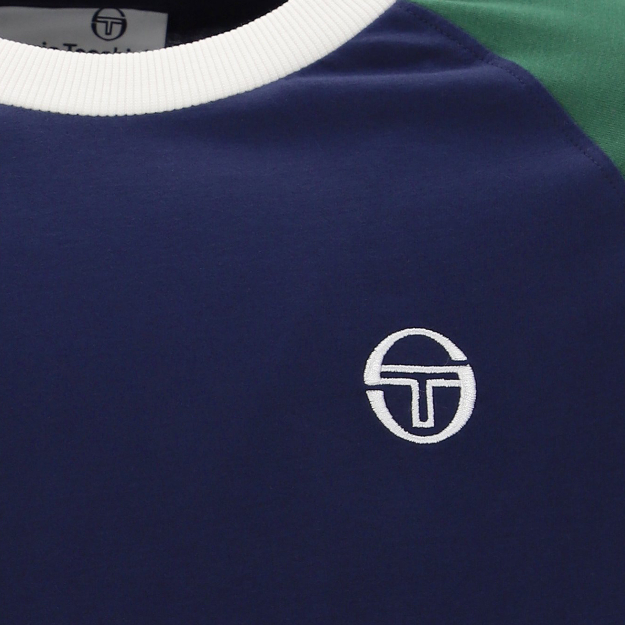 Mens Sergio Tacchini Maritime Blue/Eden Hadow Ringer S/s T Shirt