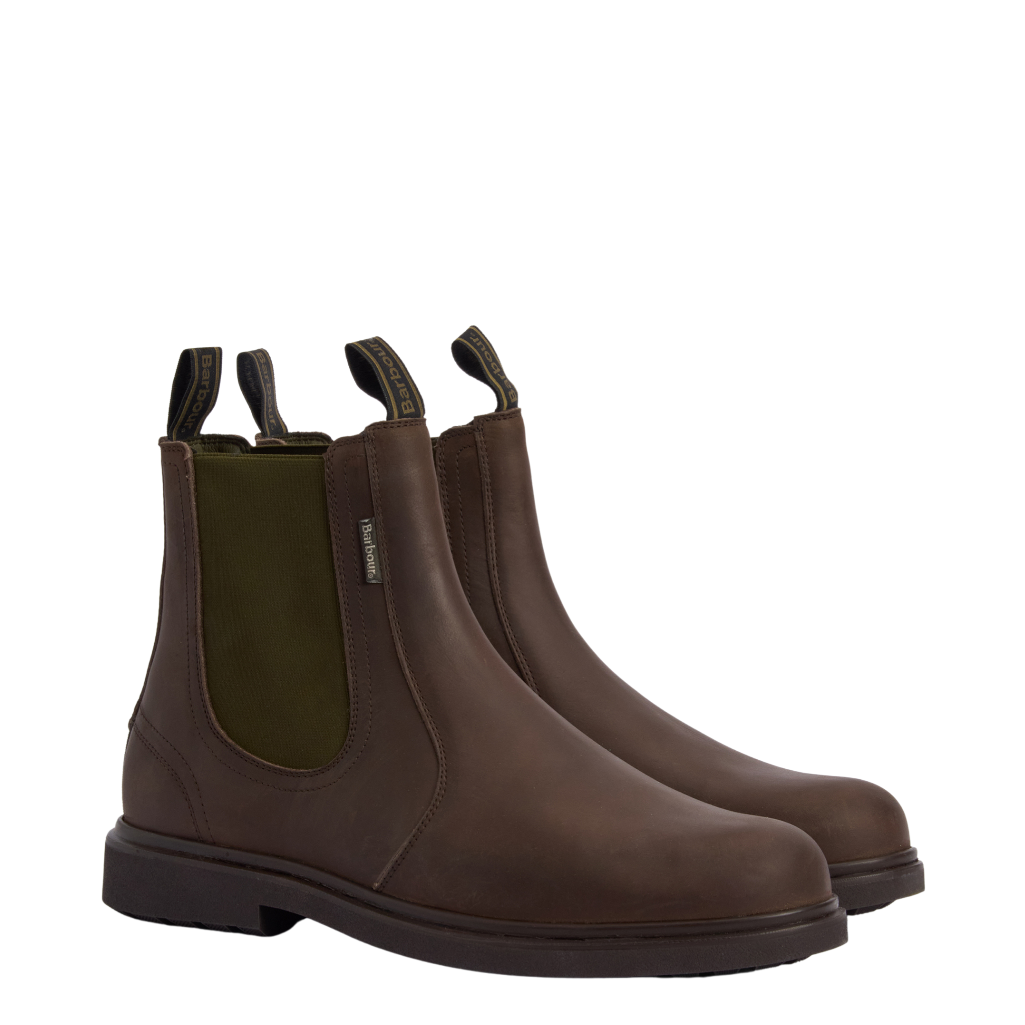Mens Barbour Dark Brown Hale Chelsea Boots