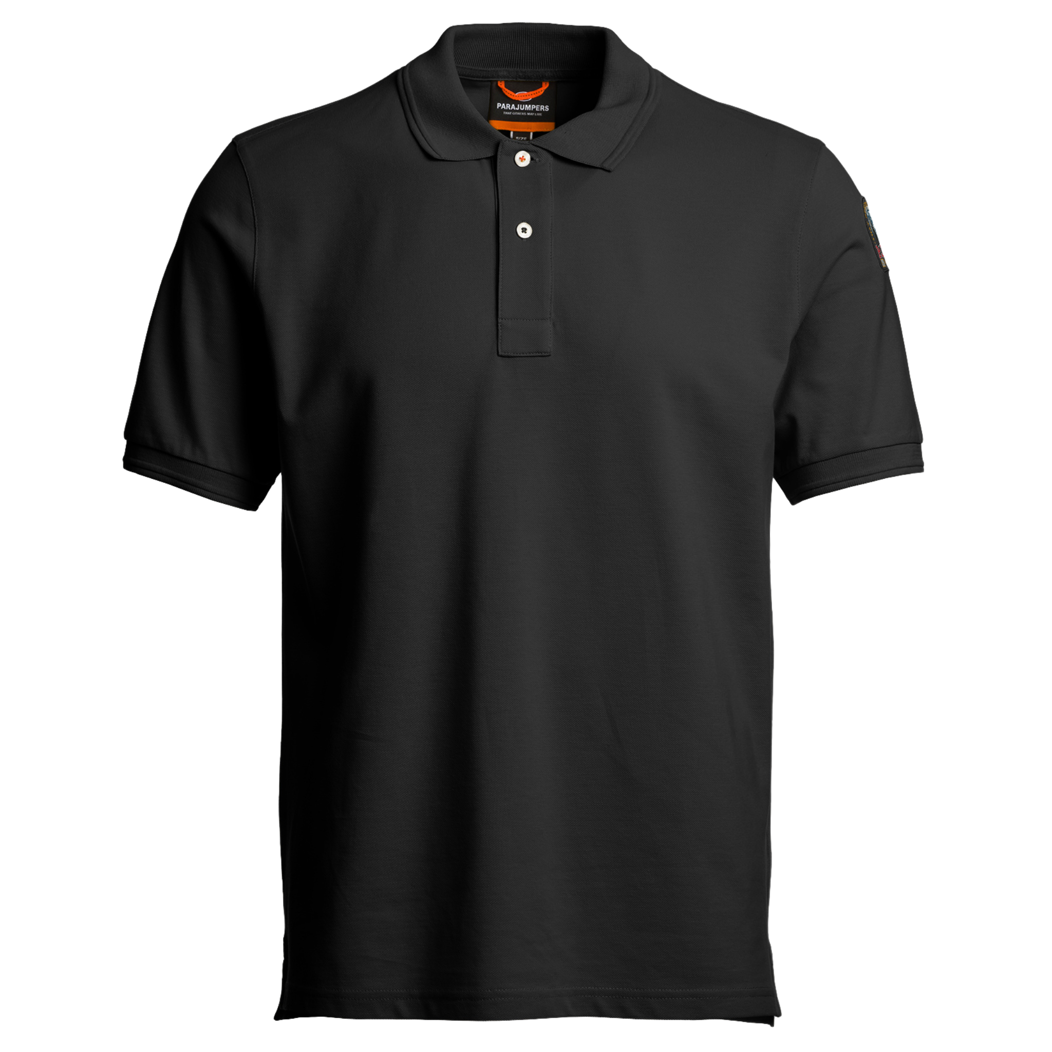 Mens Parajumpers Black Gangapuma S/s Polo Shirt