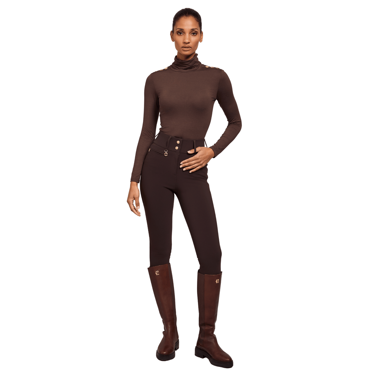 Womens Holland Cooper Chocolate Contour Trousers