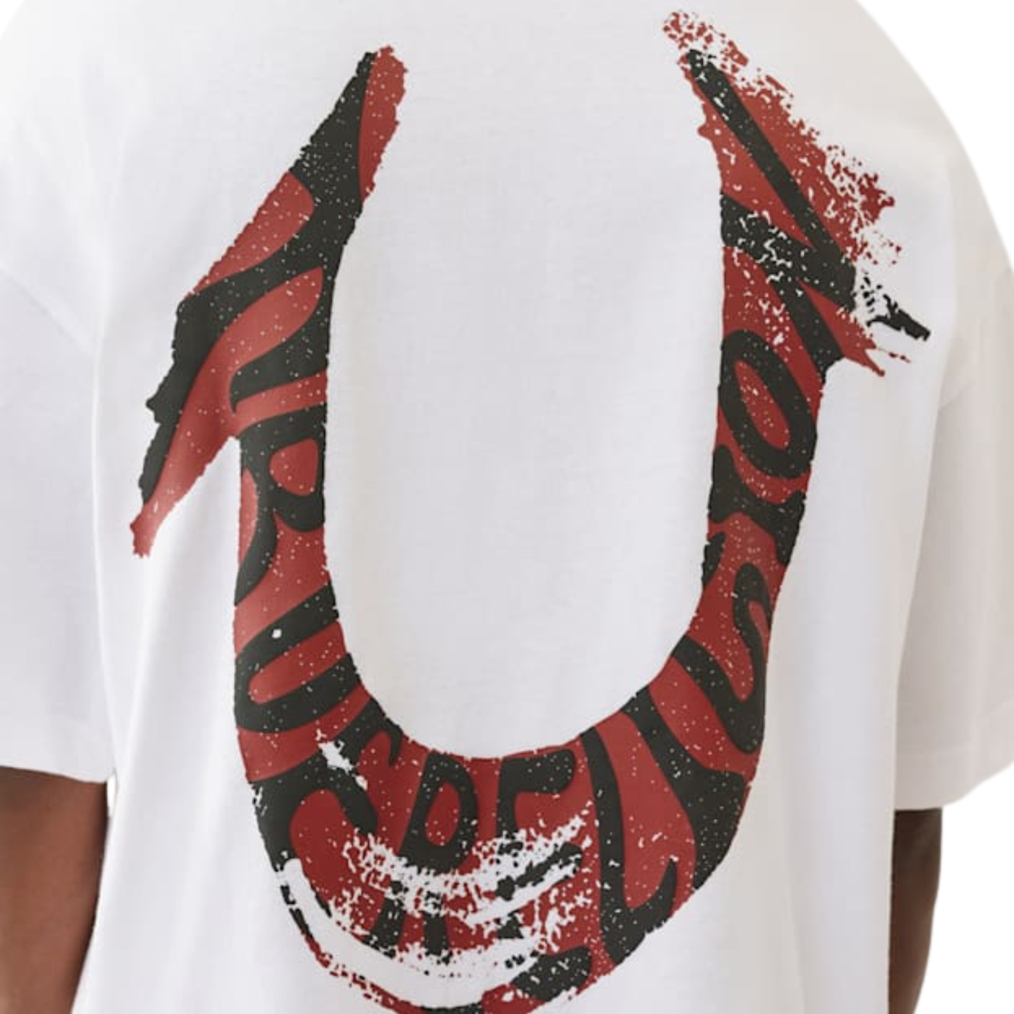 Mens True Religion Optic White Painted HS Oversized S/s T Shirt