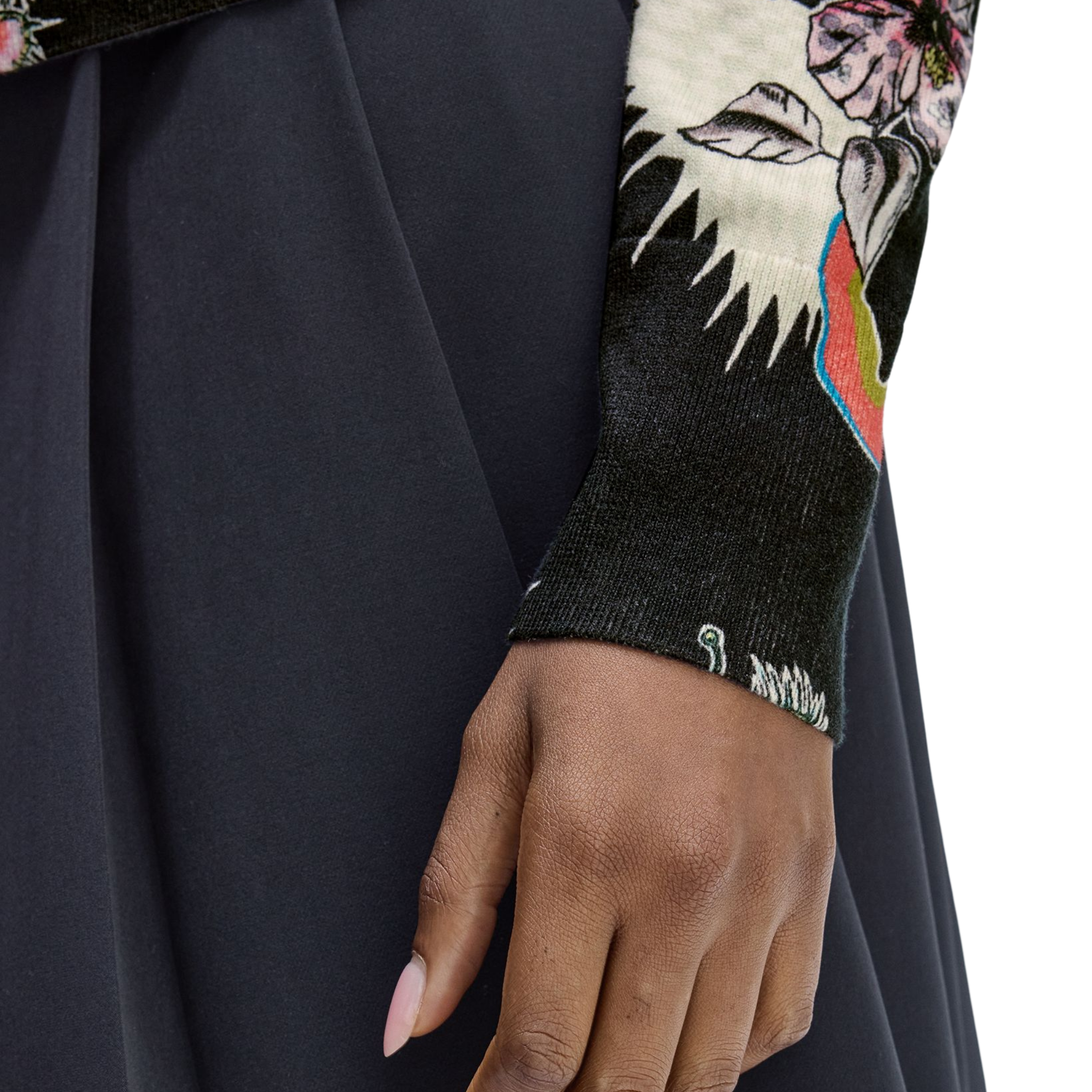 Womens Fred Perry x Amy Winehouse Black Printed Cardigan