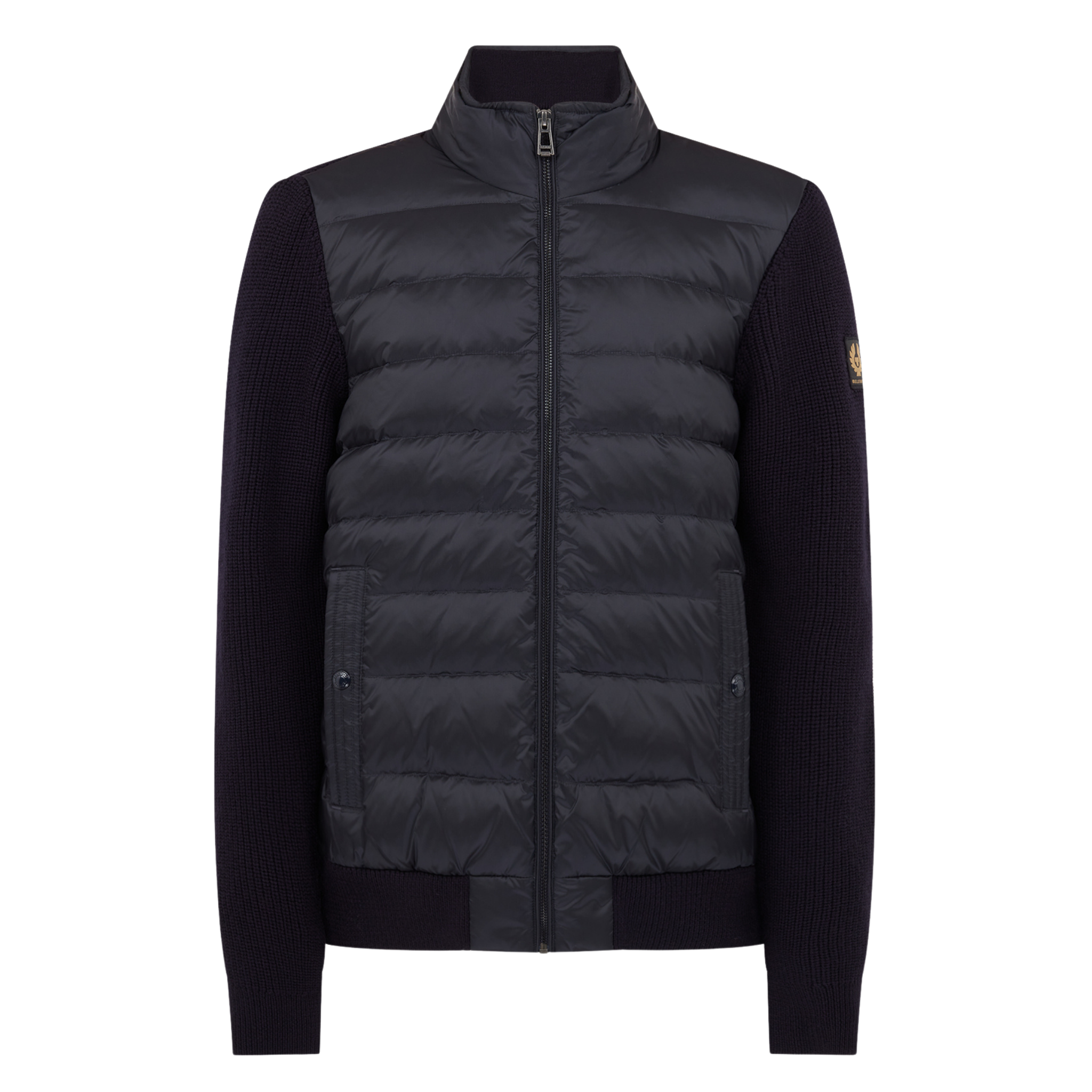 Mens Belstaff Dark Ink Circuiteer Hybrid Zip Cardigan