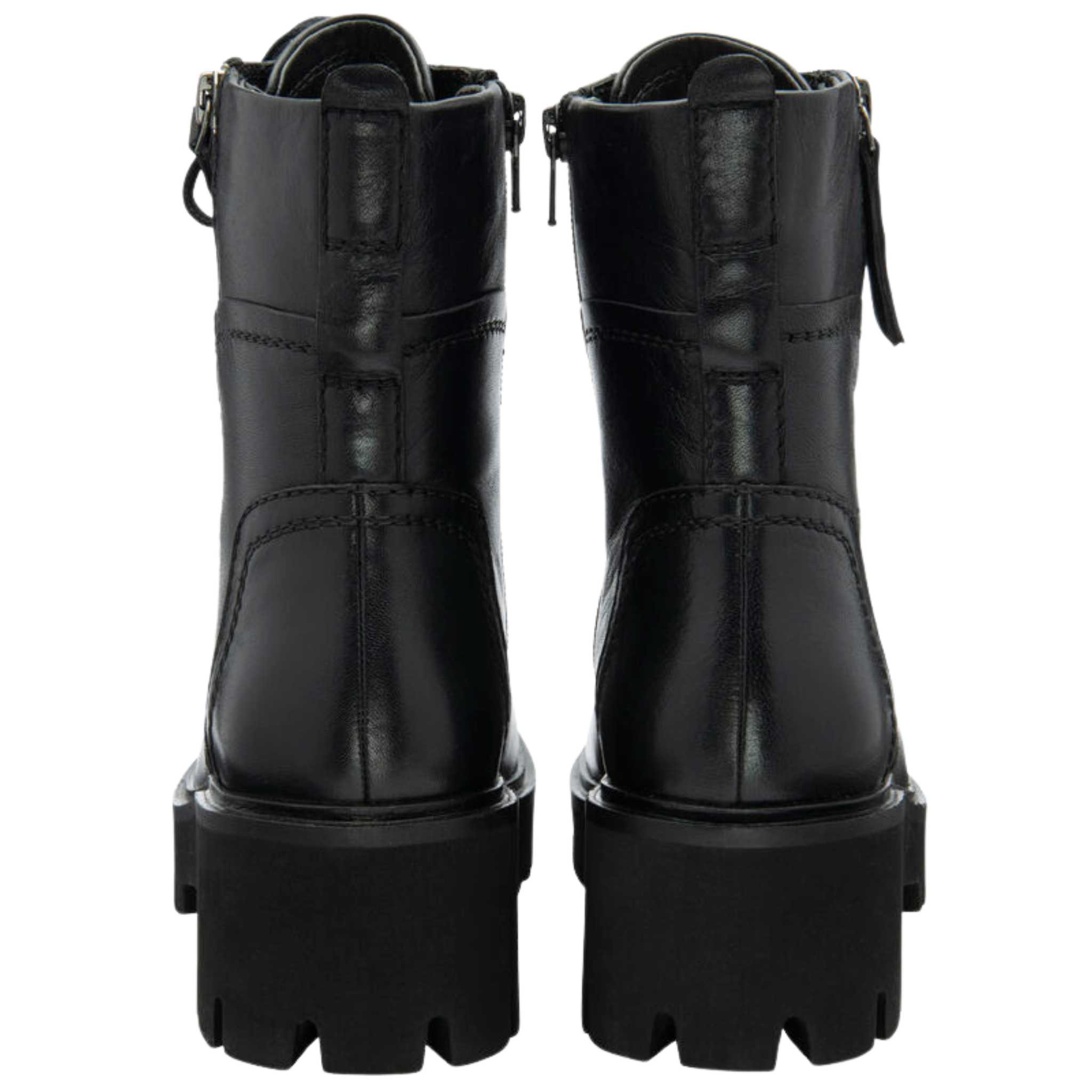 Womens Ravel Black Leather Leith Lace Up Boots