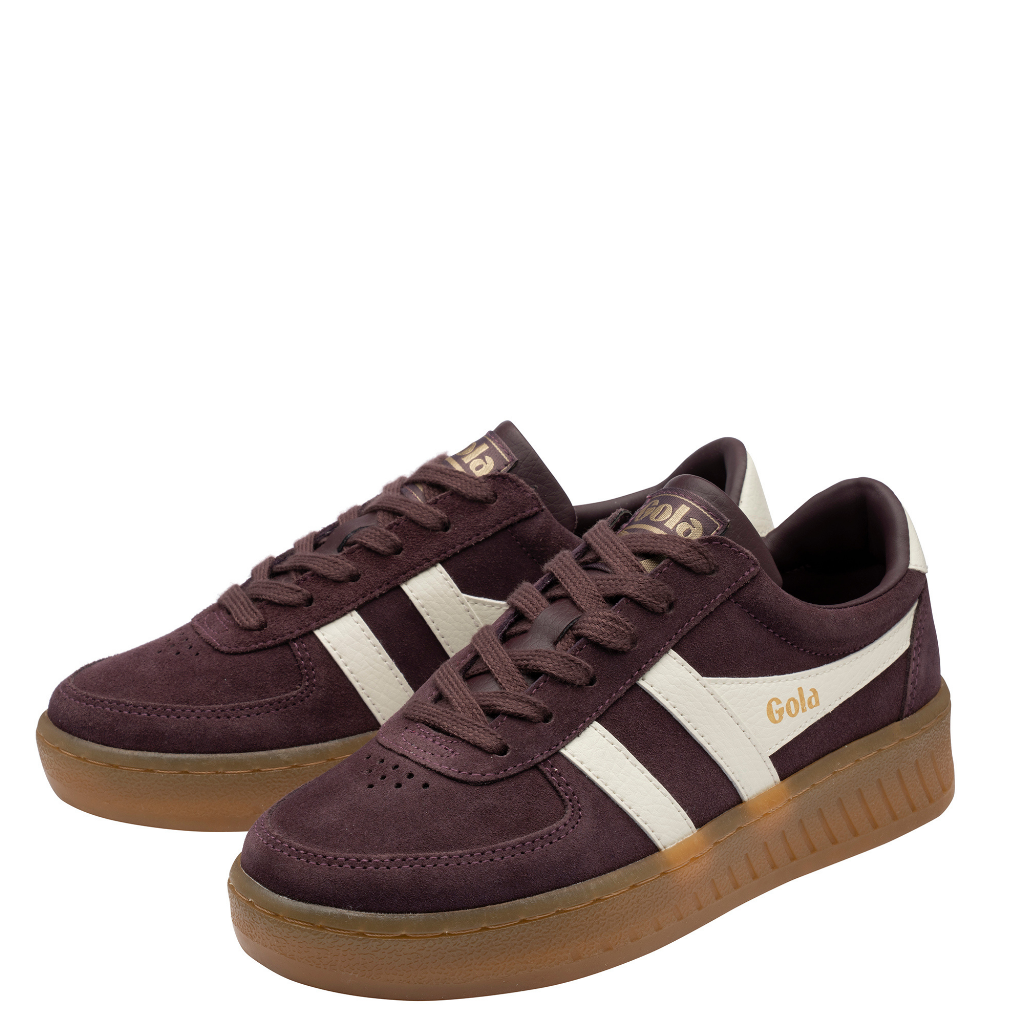 Womens Gola Cocoa/Off White/Gum Grandslam Suede Trainers