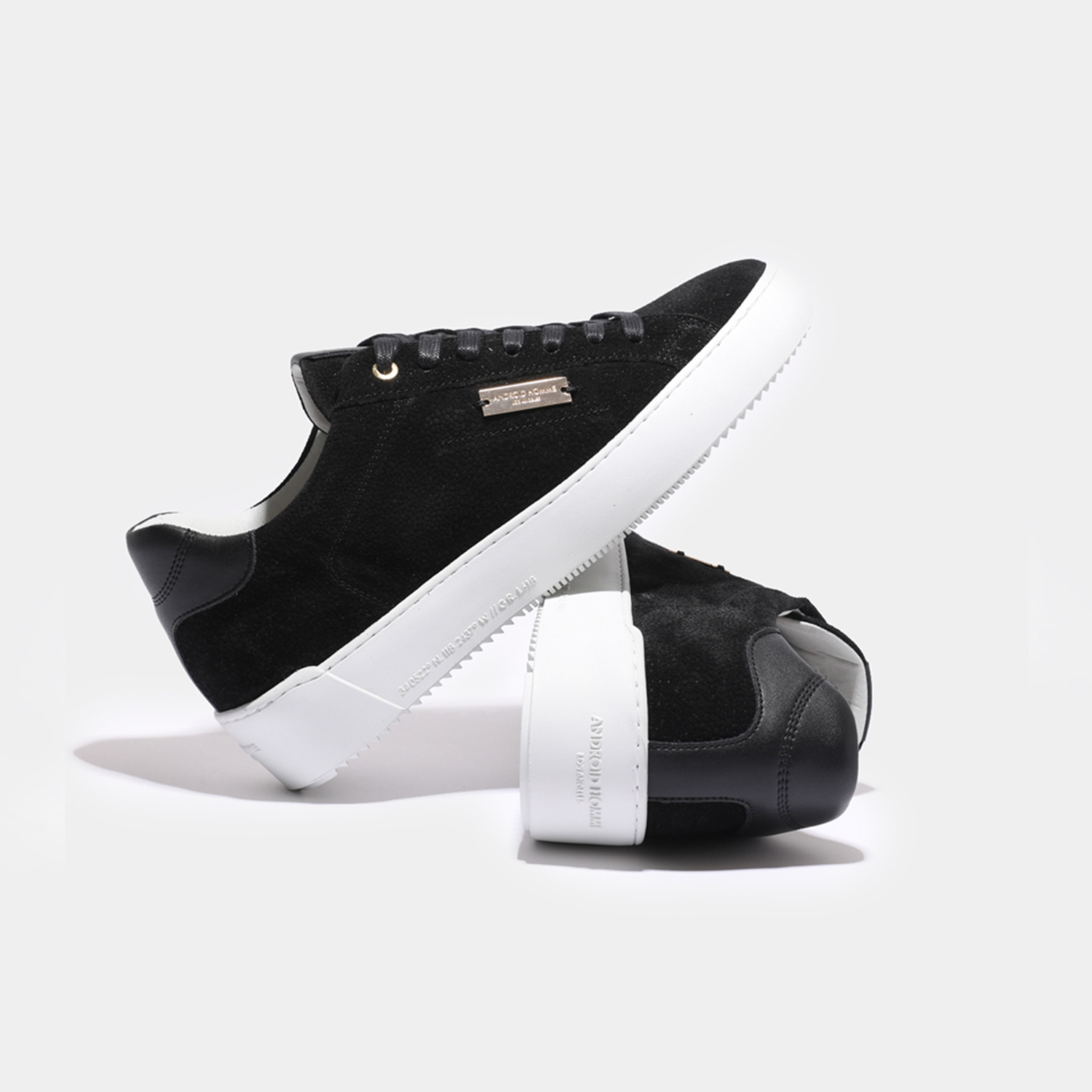 Mens Android Homme Black Zuma Jumbo Stingray Suede Trainers