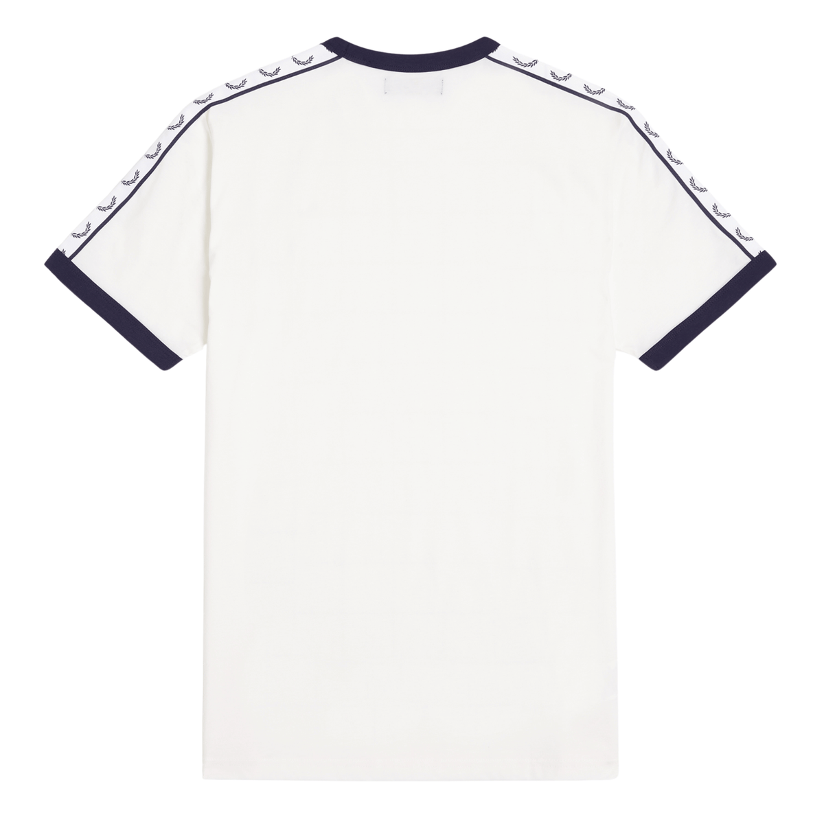 Mens Fred Perry Snow White Taped Ringer S/s T Shirt