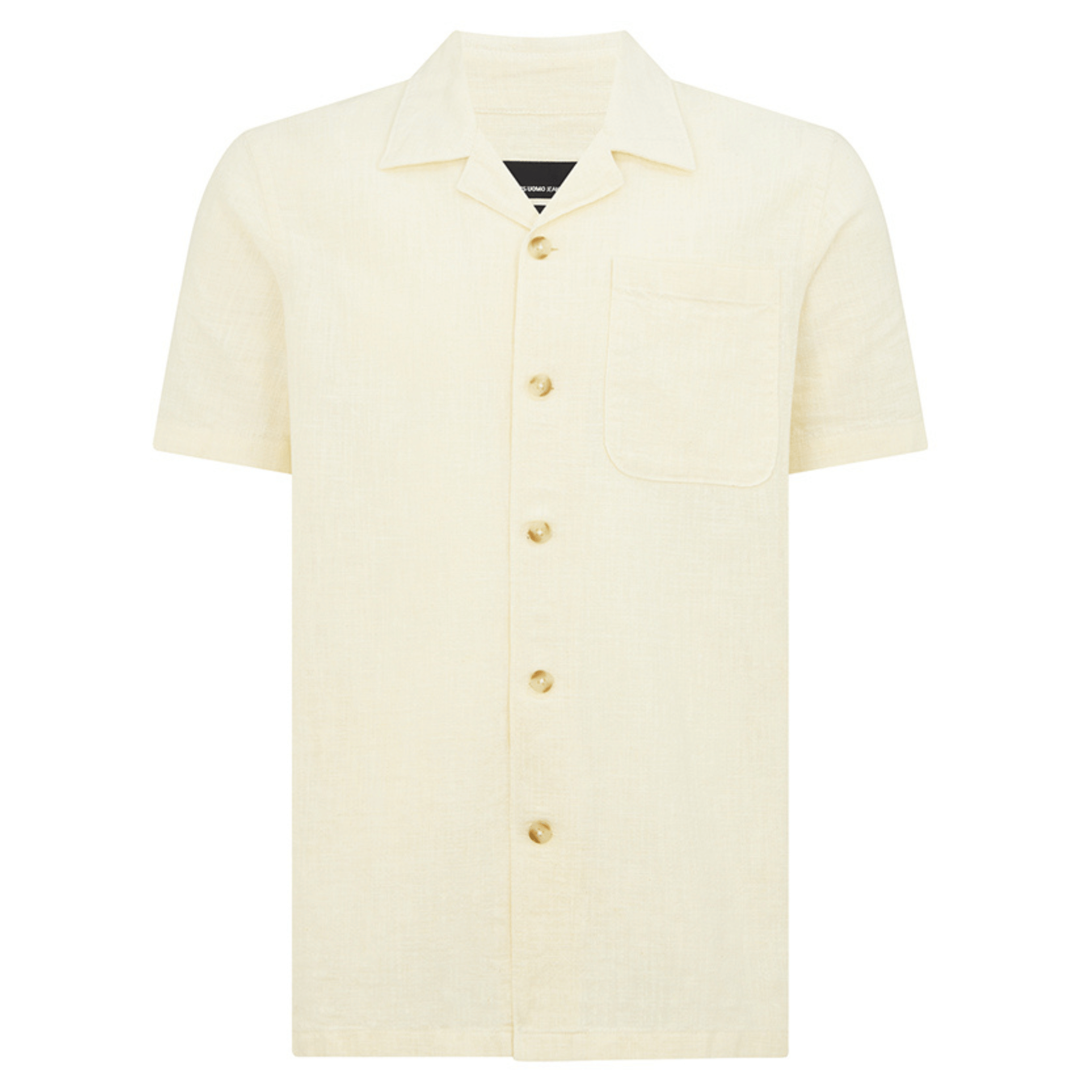 Mens Remus Uomo Stone Casual S/s Shirt
