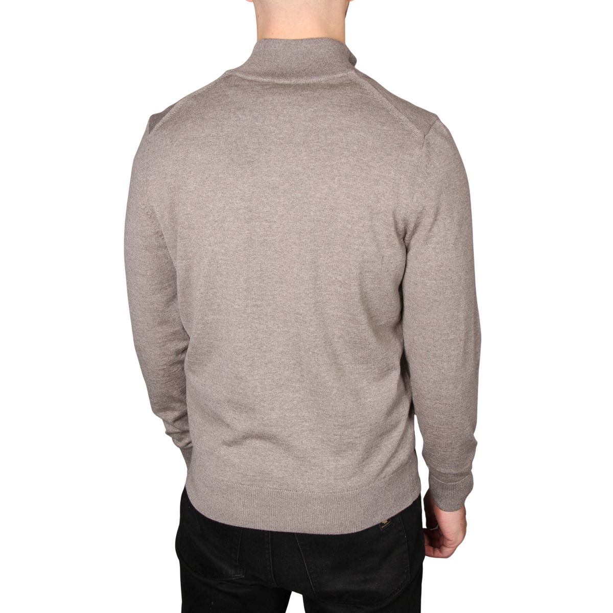 Mens BOSS Open Brown H-Ebenji-L Half Zip Knit