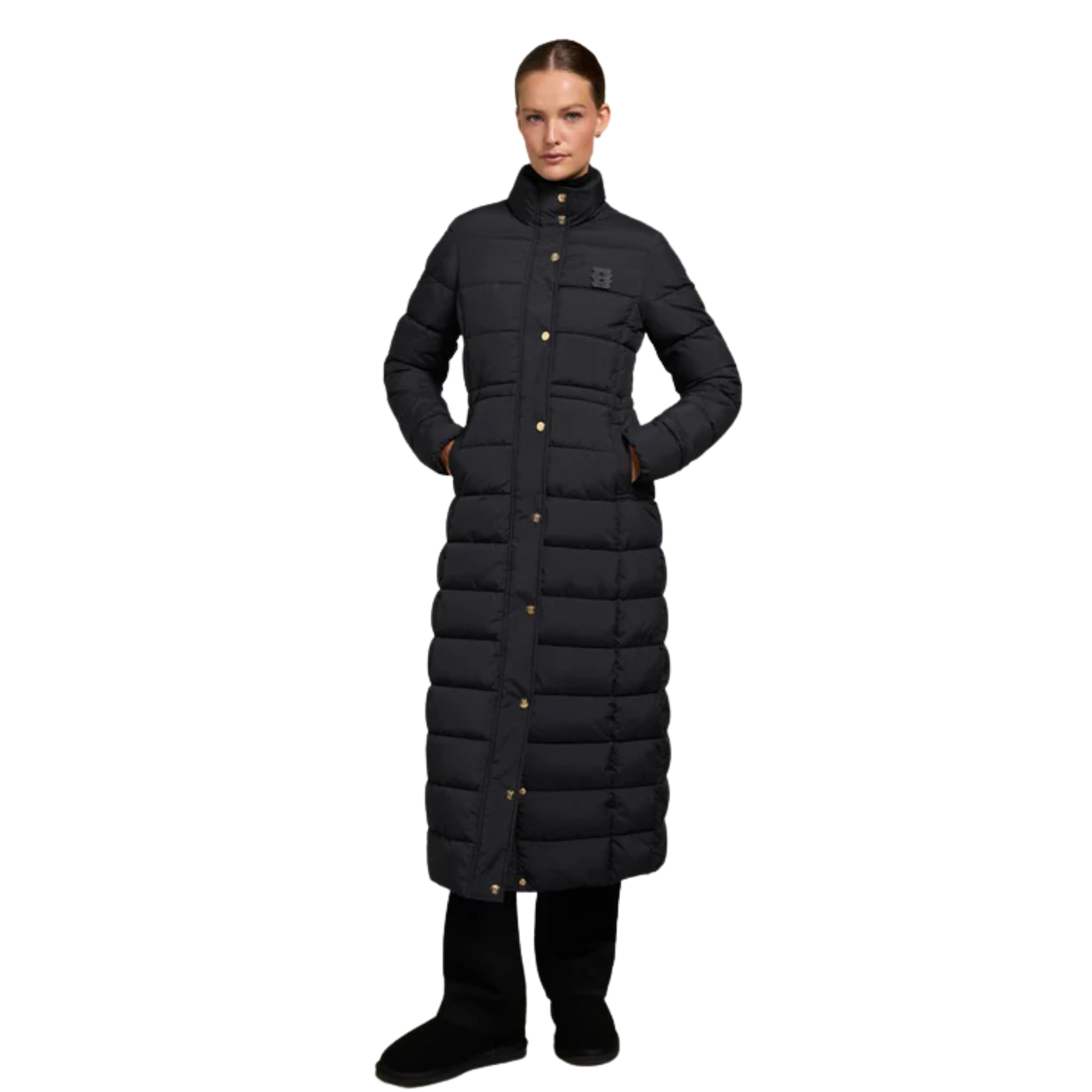 Womens Holland Cooper Black Milton Longline Coat