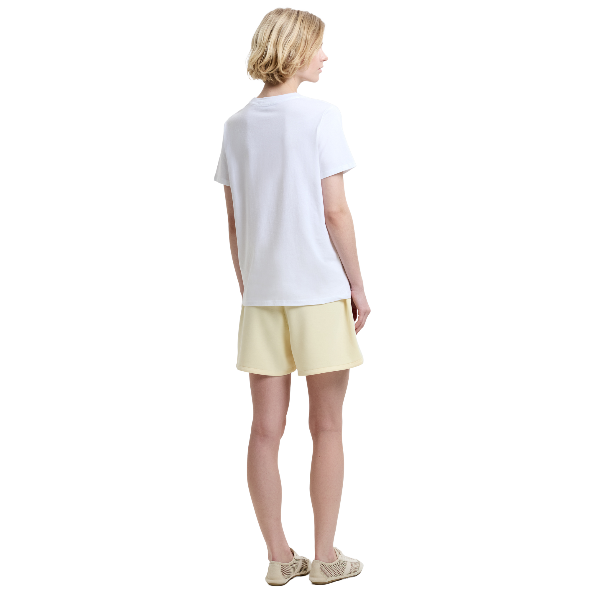 Womens French Connection Linen White Lemons S/s T Shirt