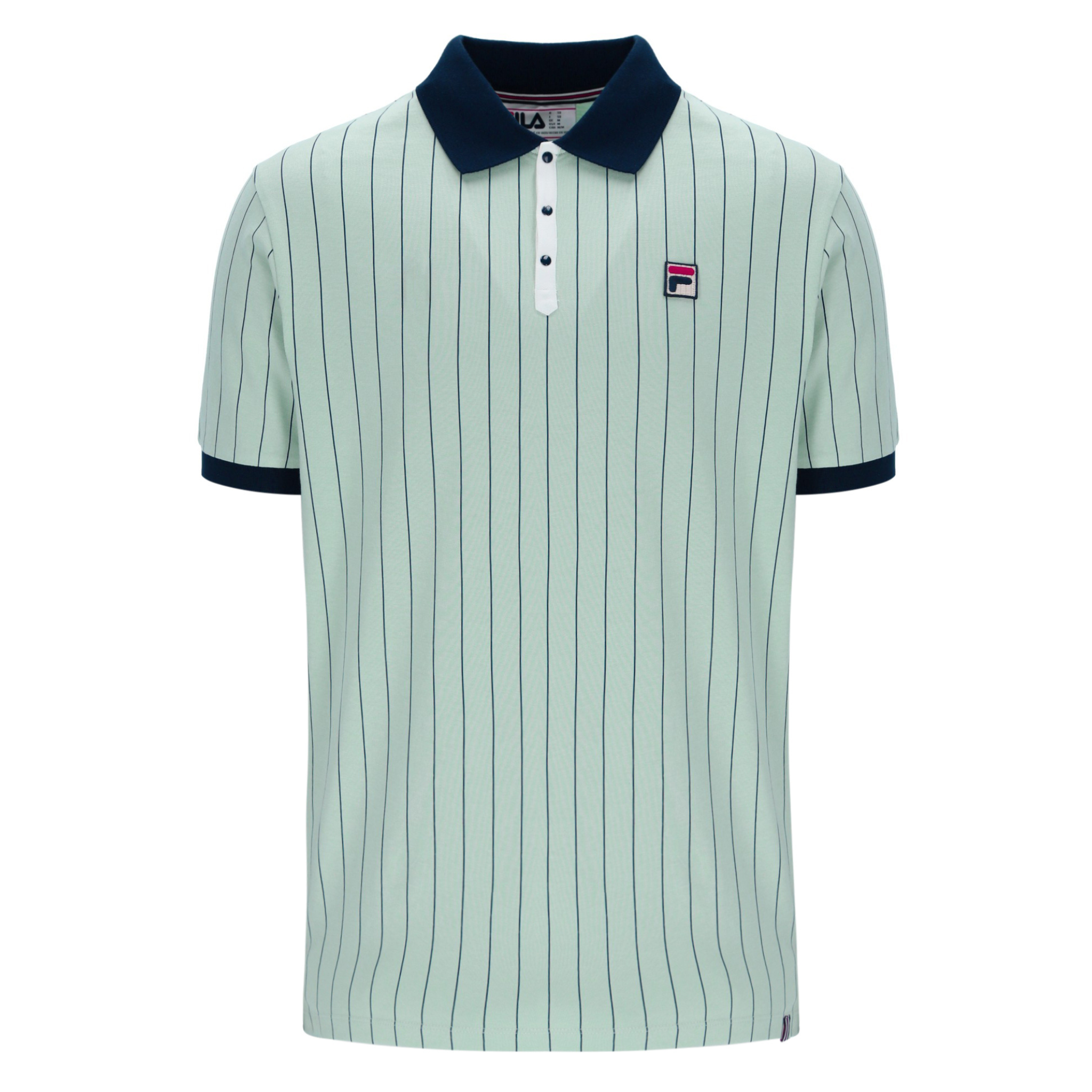 Mens Fila Surf Spray/Navy/White BB1 Vintage Striped S/s Polo Shirt