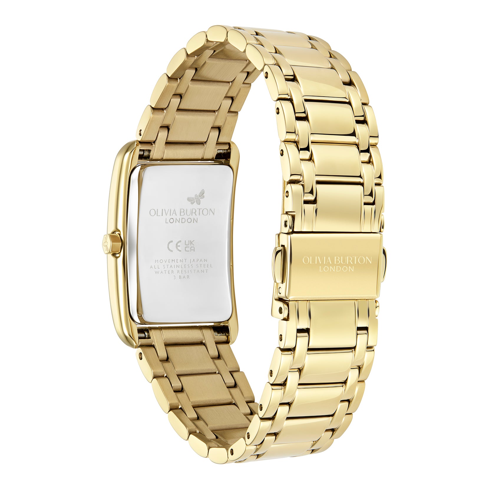 Womens Olivia Burton Gold/Forest Green Grove Tank Bracelet Watch