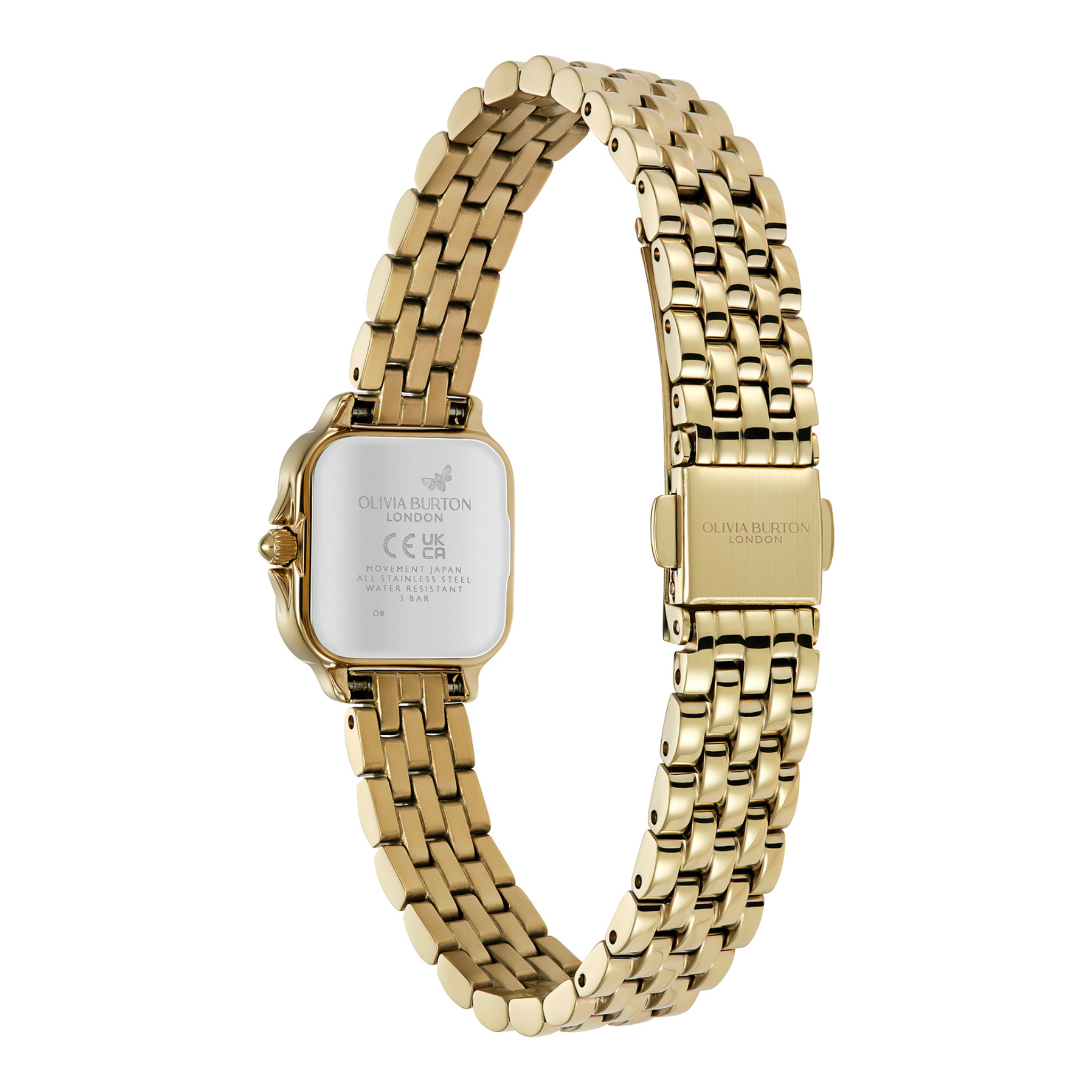 Womens Olivia Burton Gold/White Grosvenor Mini Watch